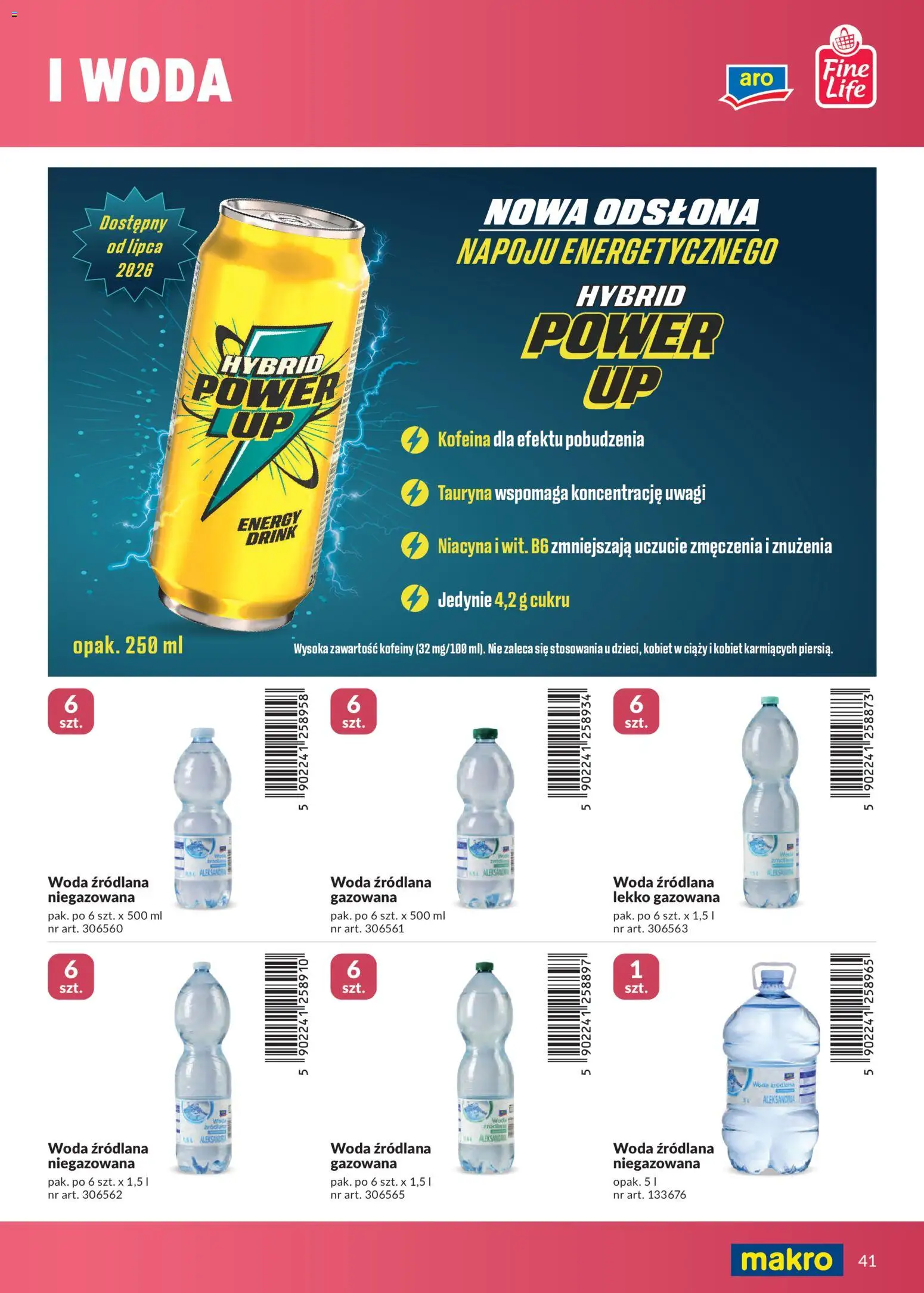 Makro gazetka - Marki własne dla Twojego sklepu od 23.04.2026 | Strona: 41 | Produkty: Woda źródlana, Woda
