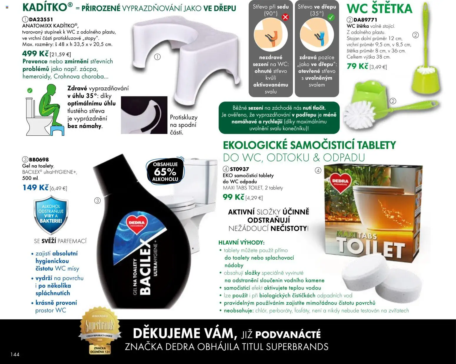 Nové Dedra akcie – leták je platný od 24.04.2026 | Strana: 44 | Produkty: Wc, Alkohol