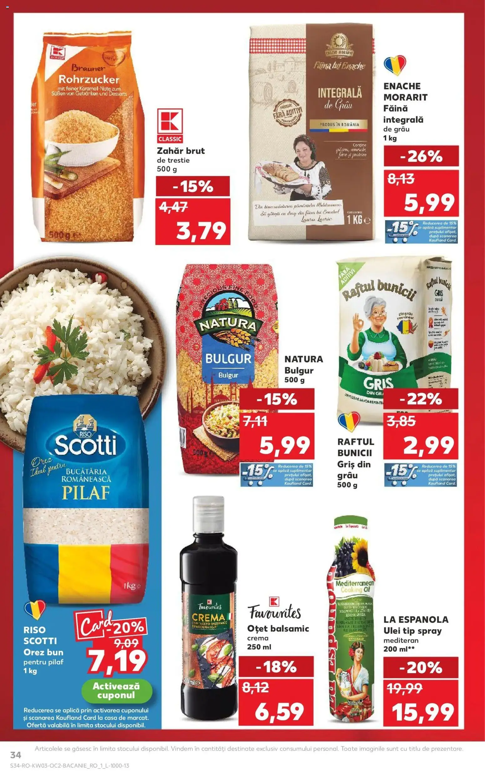 Noul catalog Kaufland – valabil de la 14.01.2026 | Pagină: 34 | Produse: Ulei, Oțet, Orez, Zahăr