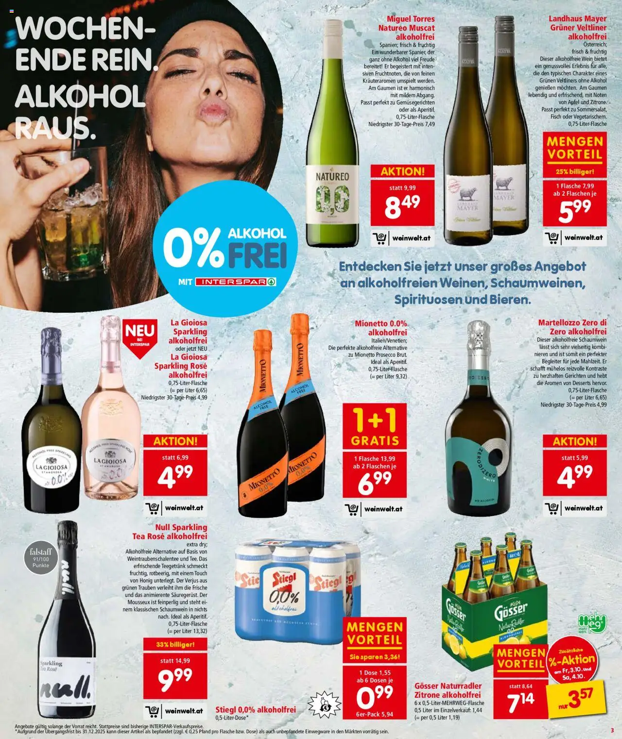 Interspar Flugblatt - Wien gültig ab 02.10.2025 | Seite: 3 | Produkte: Zitrone, Wein, Äpfel, Fisch