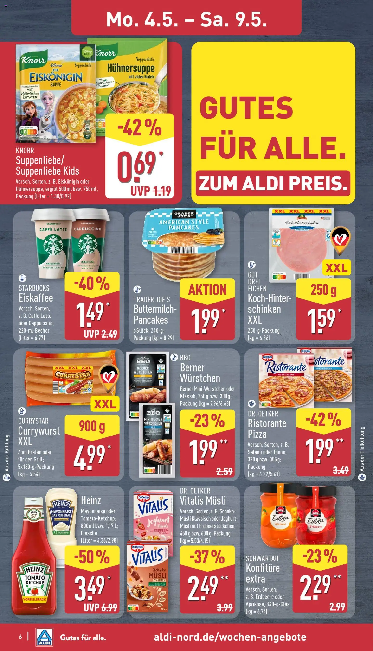 Aldi Prospekt 	 – gültig ab 04.05.2026 | Seite: 6 | Produkte: Ristorante, Joghurt, Starbucks, Ketchup