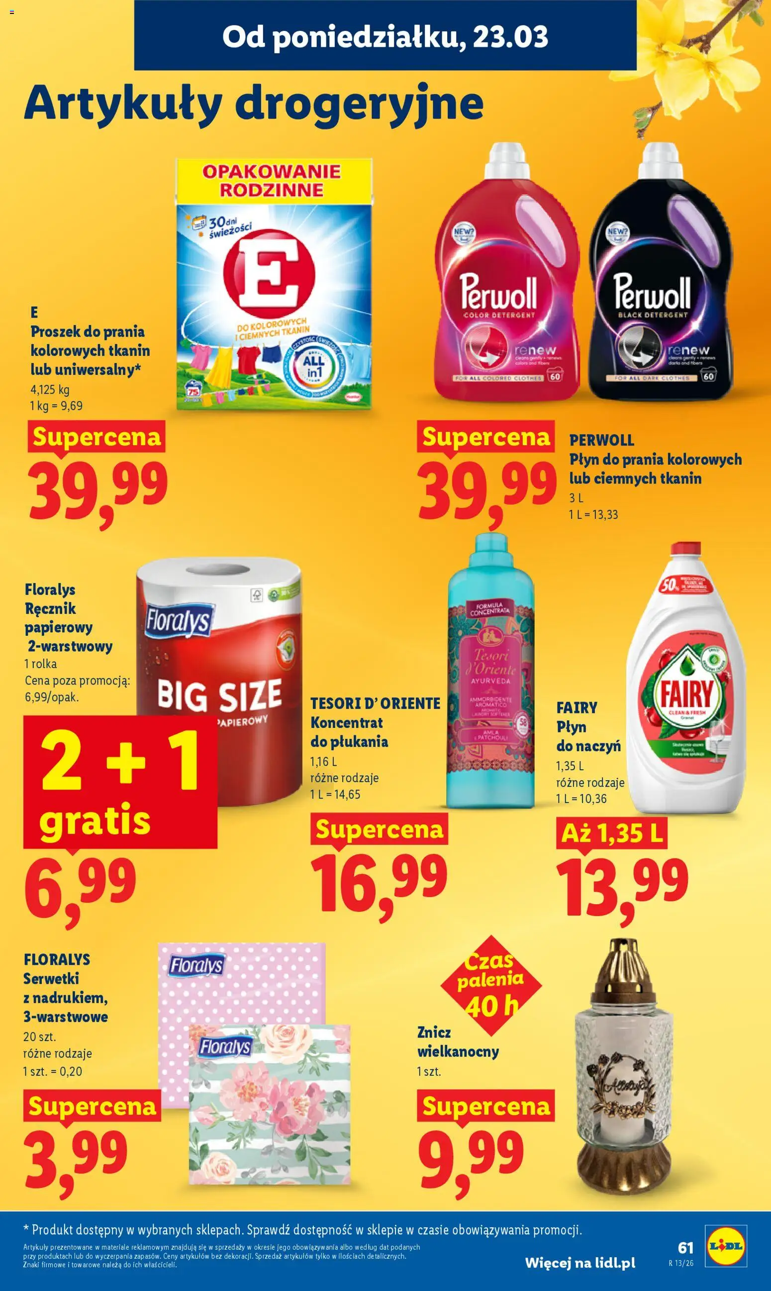 Lidl Polsko leták od 23.03.2026 | Strana: 61 | Produkty: Tesori d'Oriente, Perwoll
