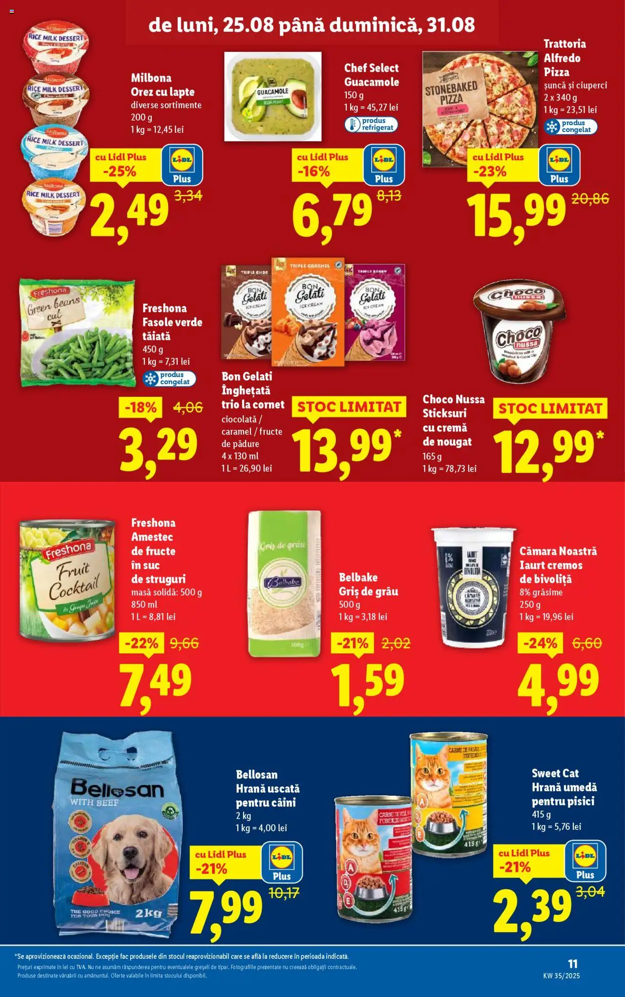 Catalog Lidl – valabil de la 25.08.2025 | Pagină: 11 | Produse: Sticksuri, Lapte, Înghețată, Fructe