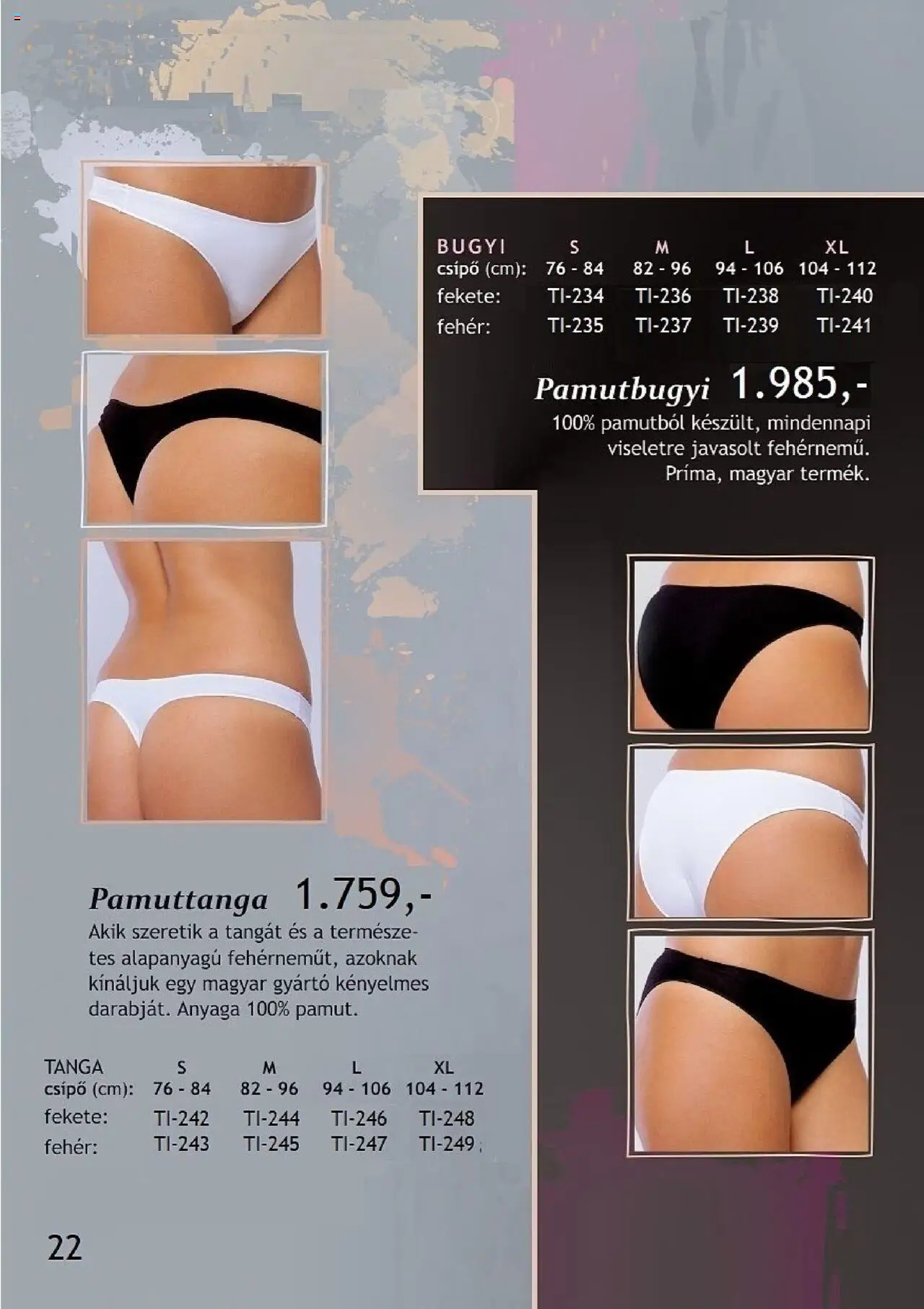 Betly akciós ujság - amely érvényes a következő dátumtól: 03.10.2025 | Oldal: 22 | Termékek: Bugyi