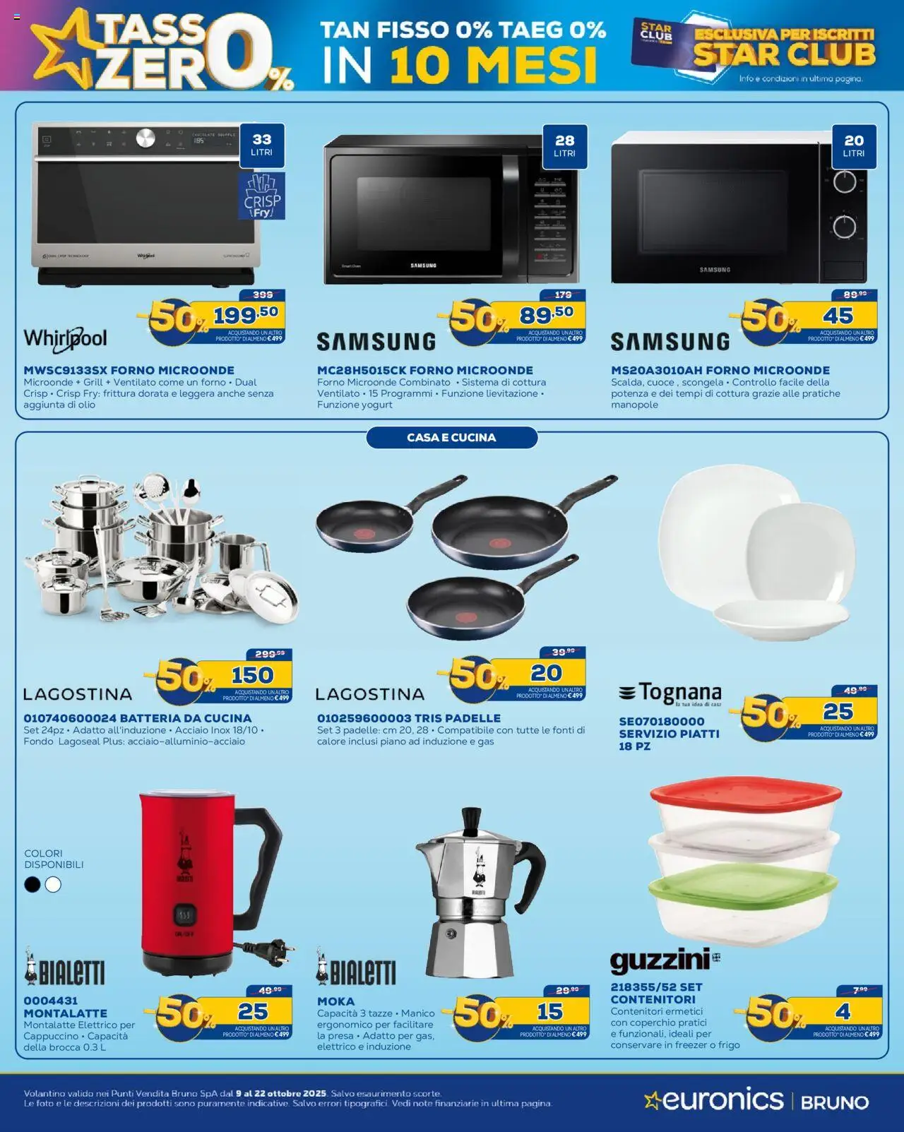 Volantino Euronics del 09.10.2025 | Pagina: 30 | Prodotti: Microonde, Yogurt, Presa, Batteria