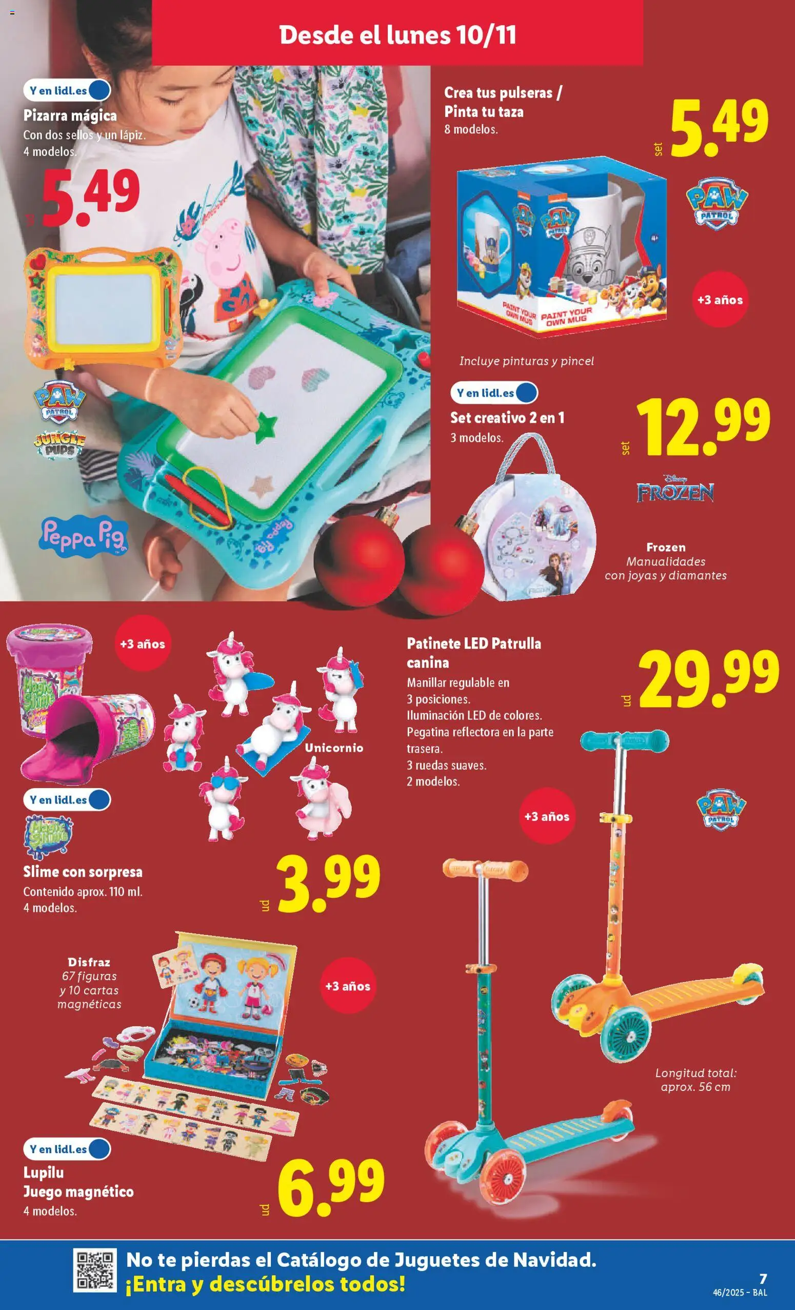Lidl folleto de bazar │ válido desde el 10.11.2025 | Página: 11 | Productos: Patinete, Té, Juguetes, Galette de chaise