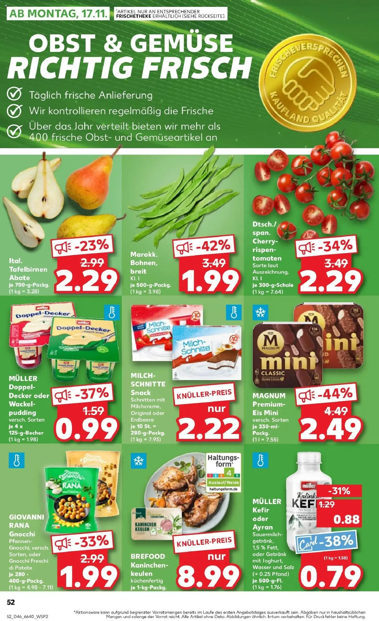 Kaufland prospekt Neu-Ulm	 – gültig ab 13.11.2025 | Seite: 52 | Produkte: Milch, Pudding, Obst, Eis