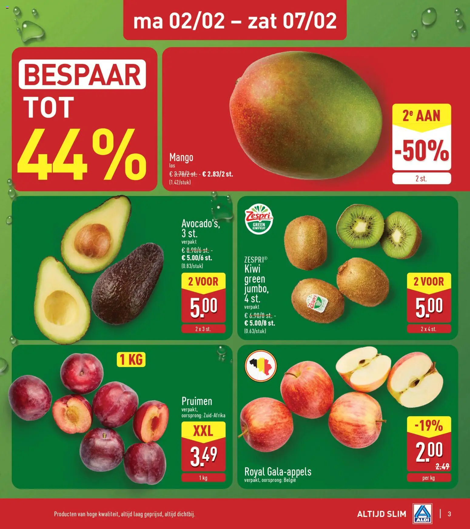 {H1} | Pagina: 3 | Producten: Kiwi, Mango