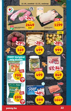 NÁDUDVARI RÁNTOTT KARFIOL, BROKKOLI, HAGYMA-KARIKA, gyorsfagyasztott 450 g, 2220 Ft/kg PENNY Kártyával: 1776 Ft/kg - amely érvényes a következő dátumtól: 18.12.2025 | Oldal: 26