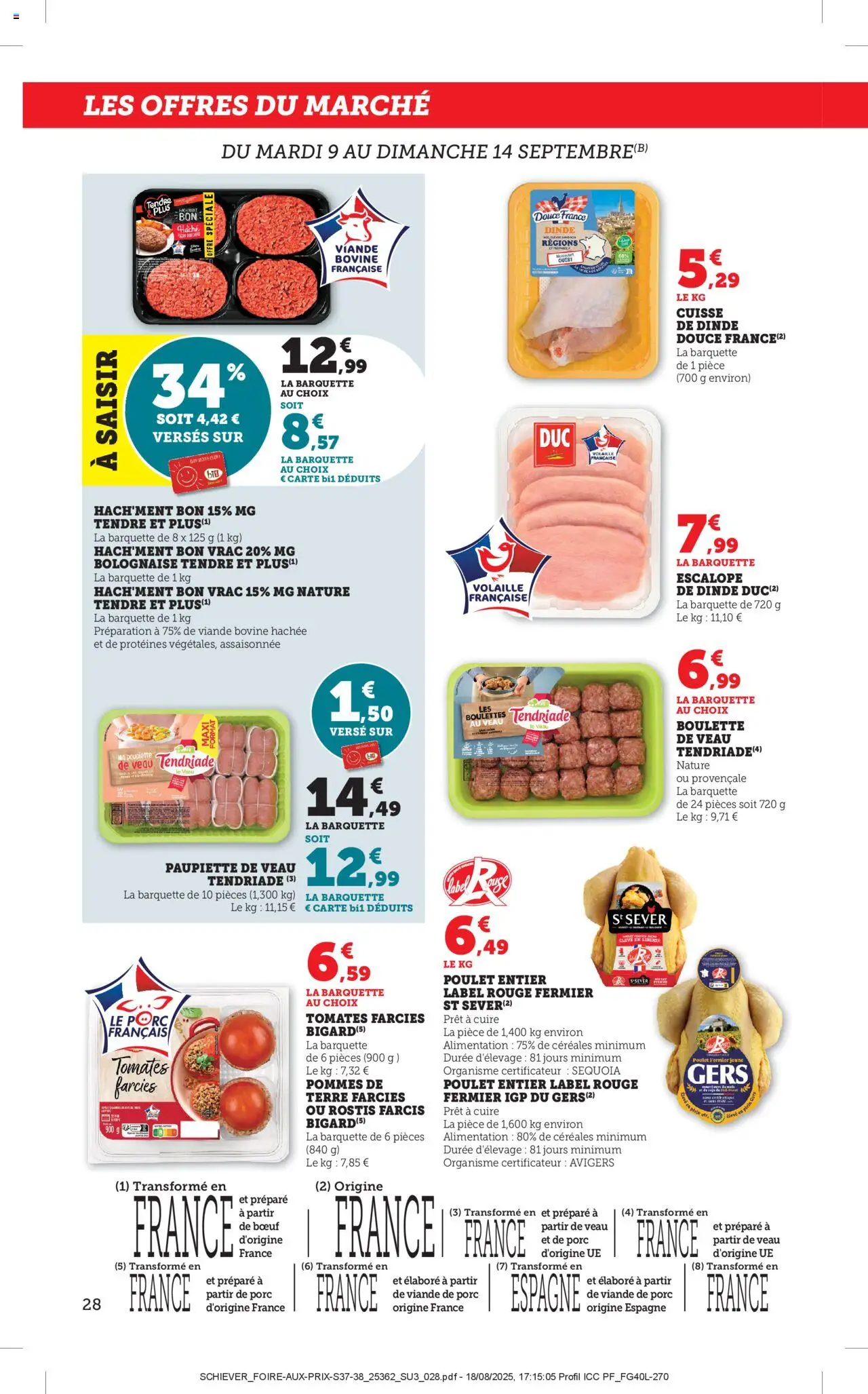  | Page: 28 | Produits: Viande, Porc, Pommes, Céréales