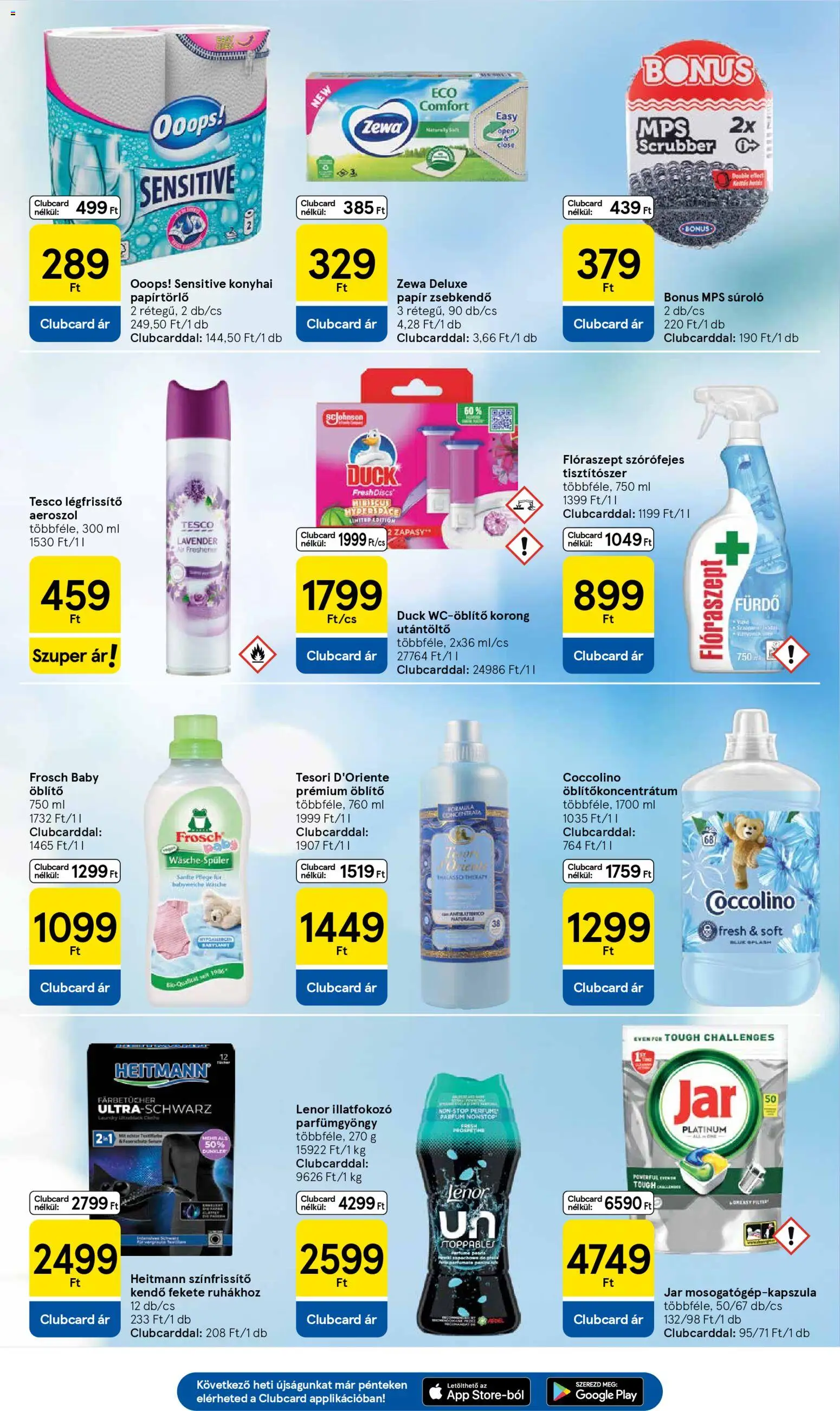 Tesco akciós ujság - amely érvényes a következő dátumtól: 19.02.2026 | Oldal: 21 | Termékek: Coccolino, Kendő, Papírtörlő, Légfrissítő