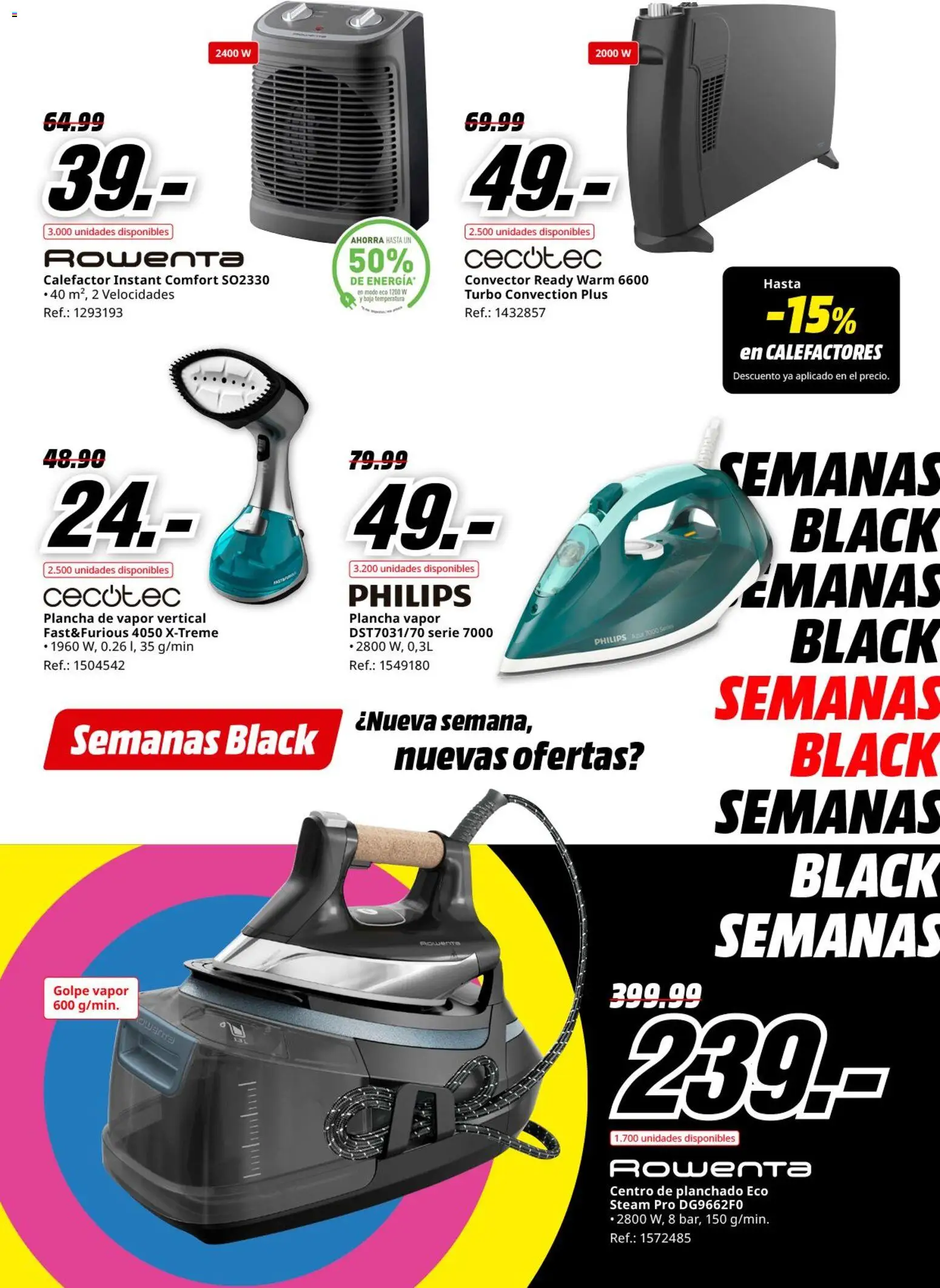 Media Markt Black Friday │ válido desde el 12.11.2025 | Página: 18 | Productos: Plancha
