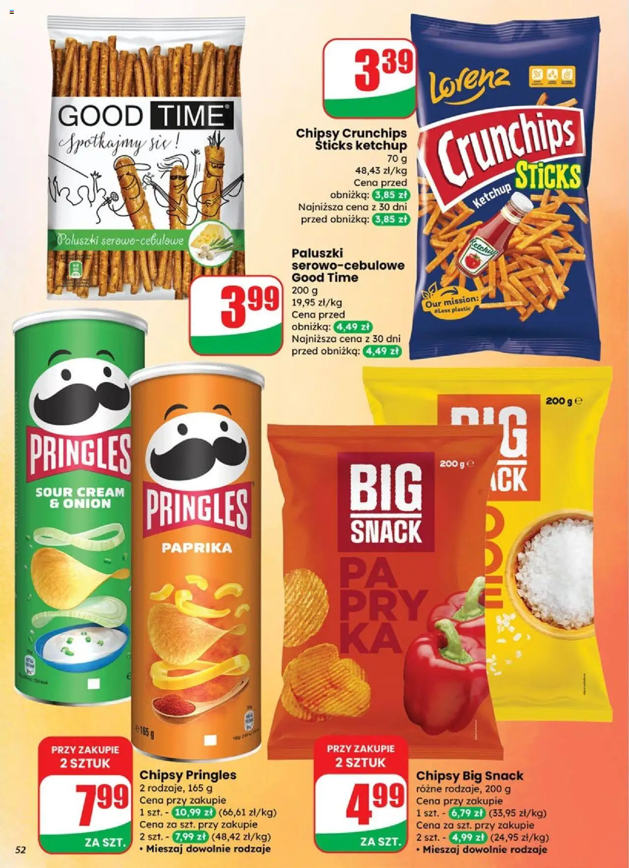 Dino Gazetka od 01.10.2025 | Strona: 52 | Produkty: Chipsy, Ketchup, Chipsy pringles, Pringles
