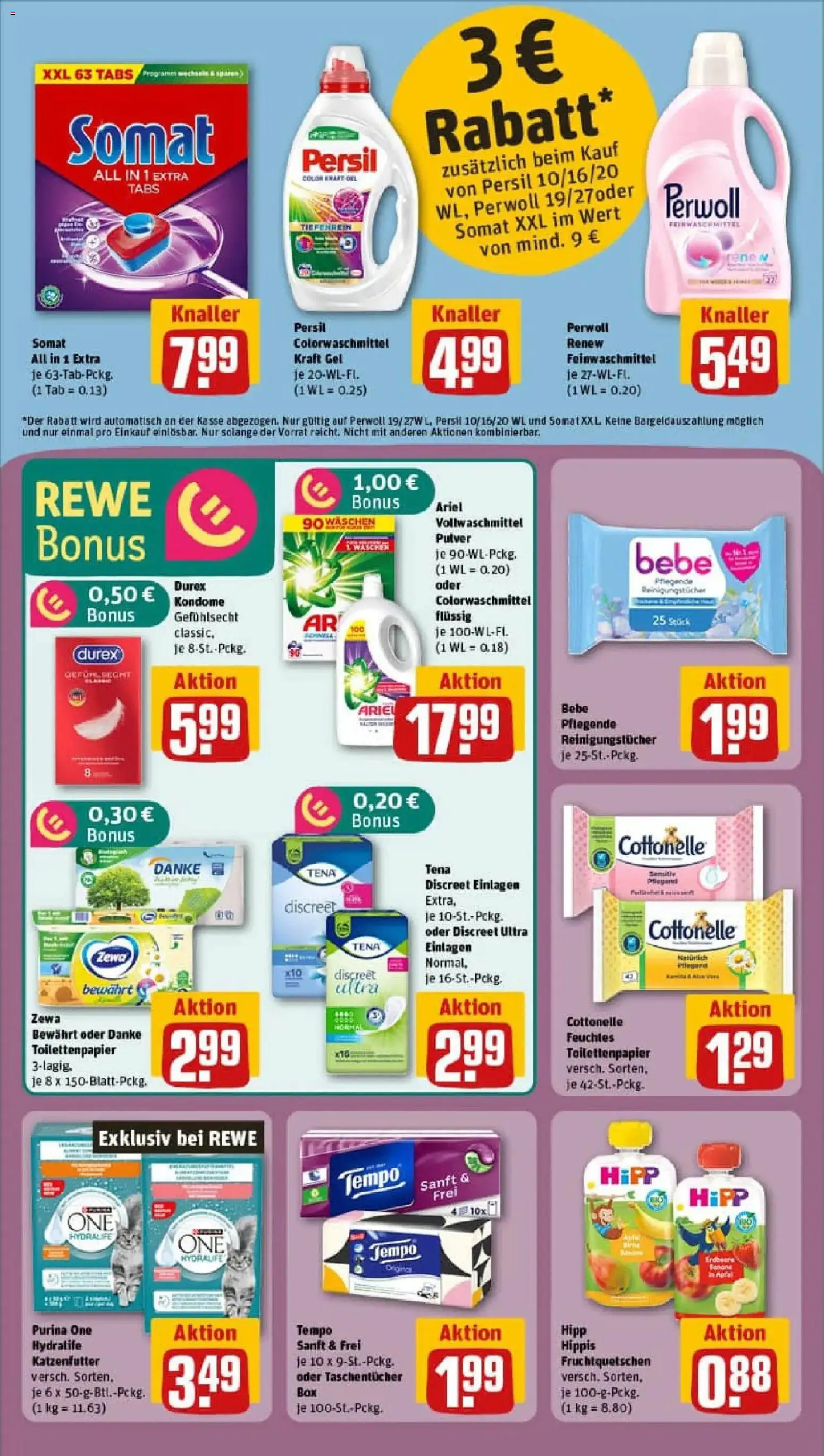 Rewe prospekt Wissen	 – gültig ab 10.11.2025 | Seite: 28 | Produkte: Perwoll, Tempo, Toilettenpapier, Feuchtes Toilettenpapier