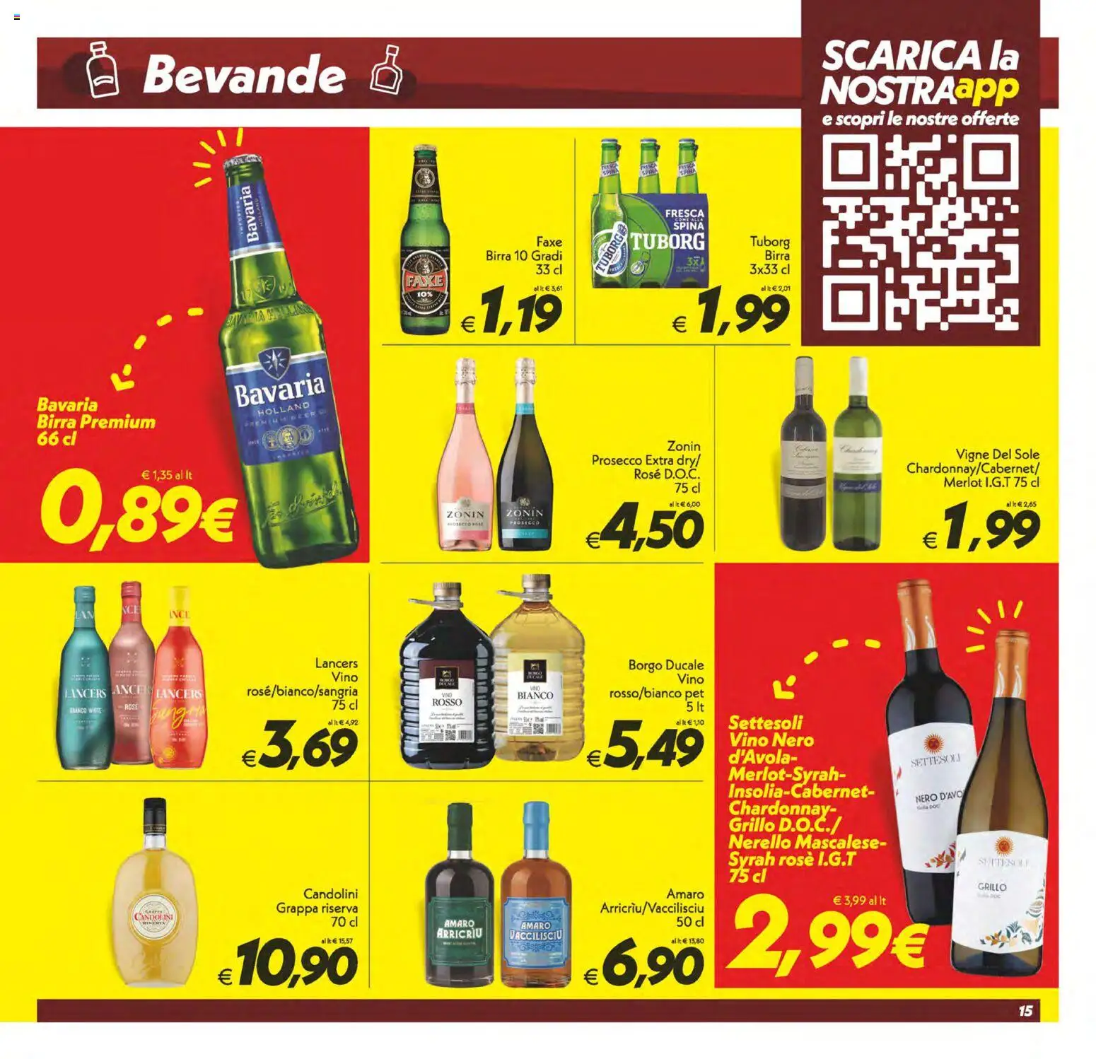 Volantino SuperConveniente del 17.04.2026 | Pagina: 15 | Prodotti: Birra, Prosecco, Vino, Amaro