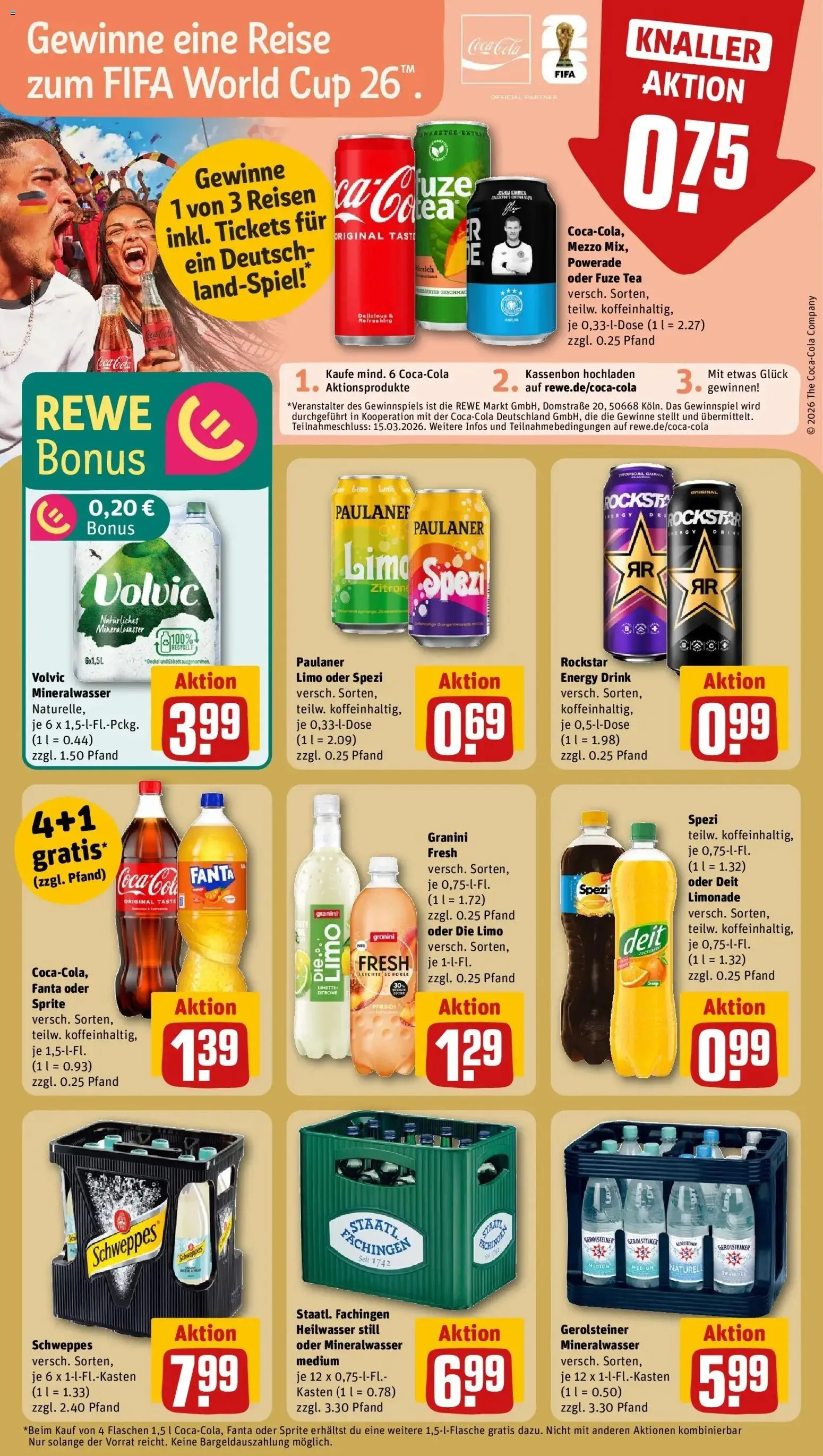 Rewe prospekt Oberhausen	 – gültig ab 22.02.2026 | Seite: 18 | Produkte: Rockstar energy, Fanta, Zitrone, Pfirsich