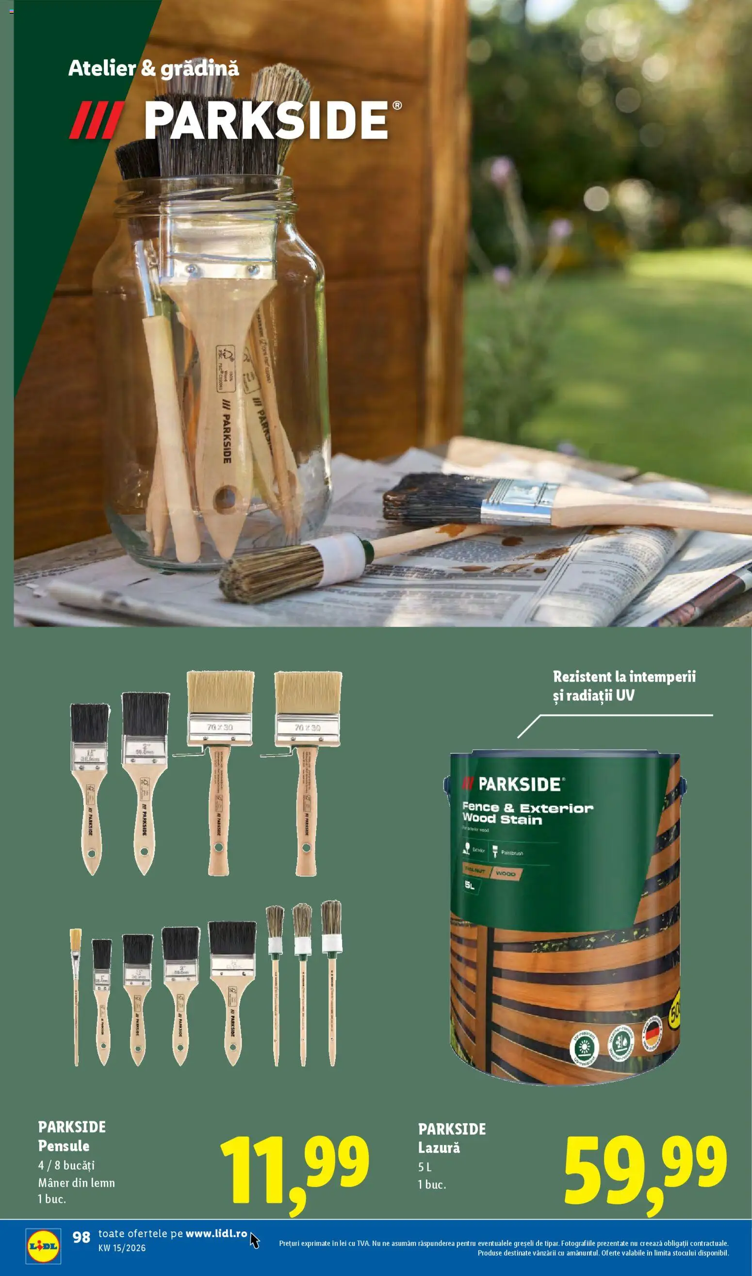 Noul catalog Lidl – valabil de la 06.04.2026 | Pagină: 98 | Produse: Mâner, Lazură