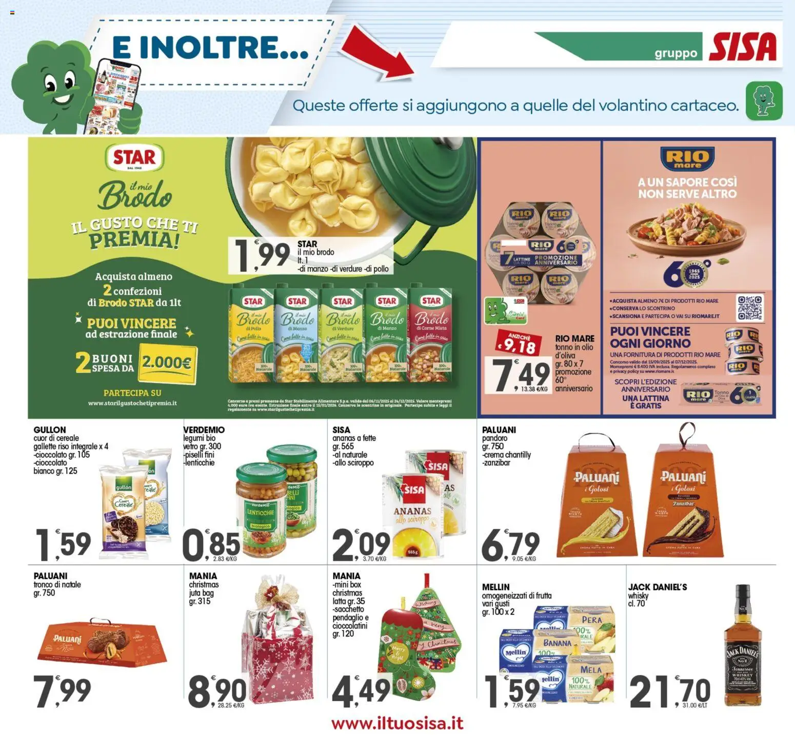 Volantino SISA del 25.11.2025 | Pagina: 14 | Prodotti: Crema, Pandoro, Pera, Piselli