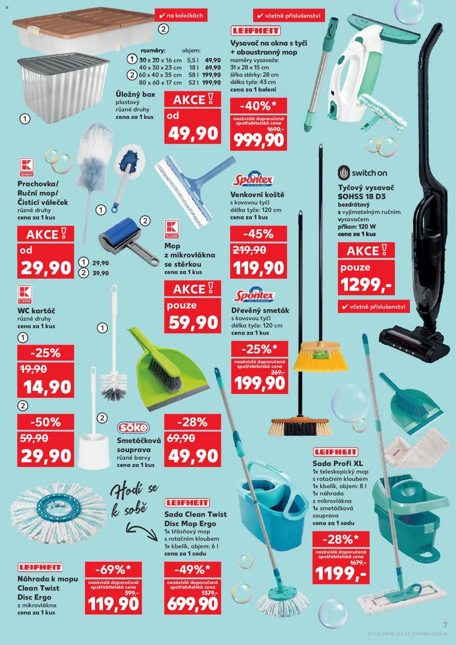 Kaufland leták - Praha 4 od 29.04.2026 | Strana: 7 | Produkty: Box, Mop, Mop leifheit, Váleček