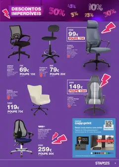 Pré-visualização Staples - Descontos Imperdíveis válido de 09.03.2026 | Página: 9 | Produtos: Cadeira