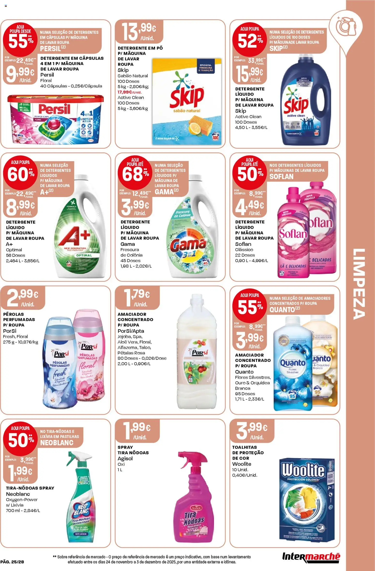 Intermarché folheto │ válido de 02.01.2026 | Página: 25 | Produtos: Flores, Máquinas de Lavar Roupa, Sabão, Base