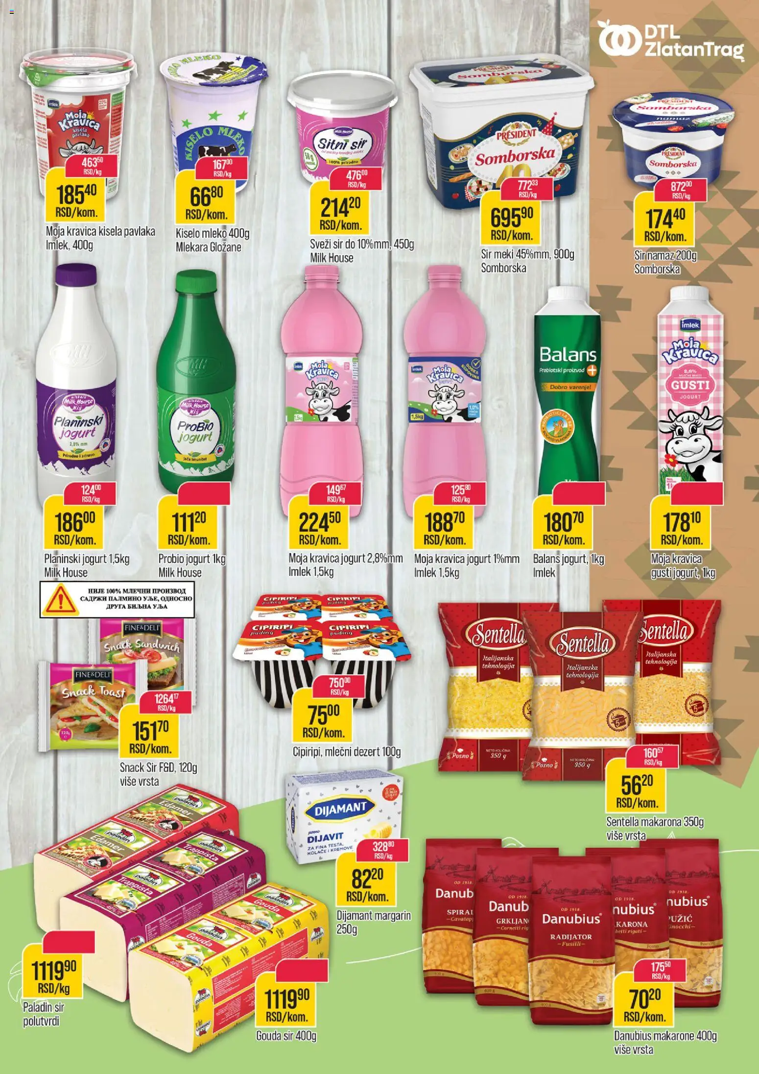 Zlatan Trag katalog - važi od 28.01.2026 | Strana: 5 | Proizvode: Kisela pavlaka, Kiselo mleko, Radijator, Jogurt