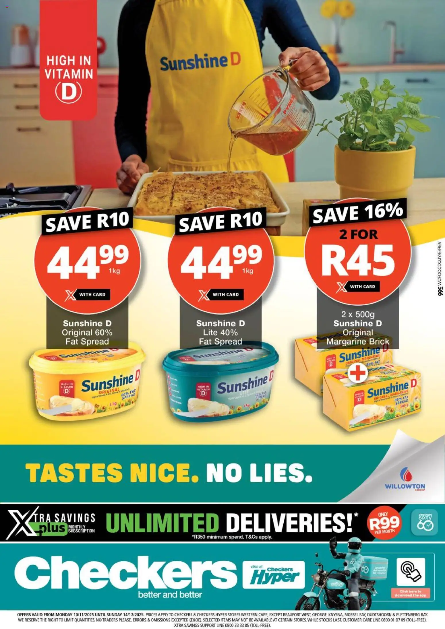 New Checkers catalogue – valid from 10.11.2025 | Page: 1 | Products: Margarine, Fat spread