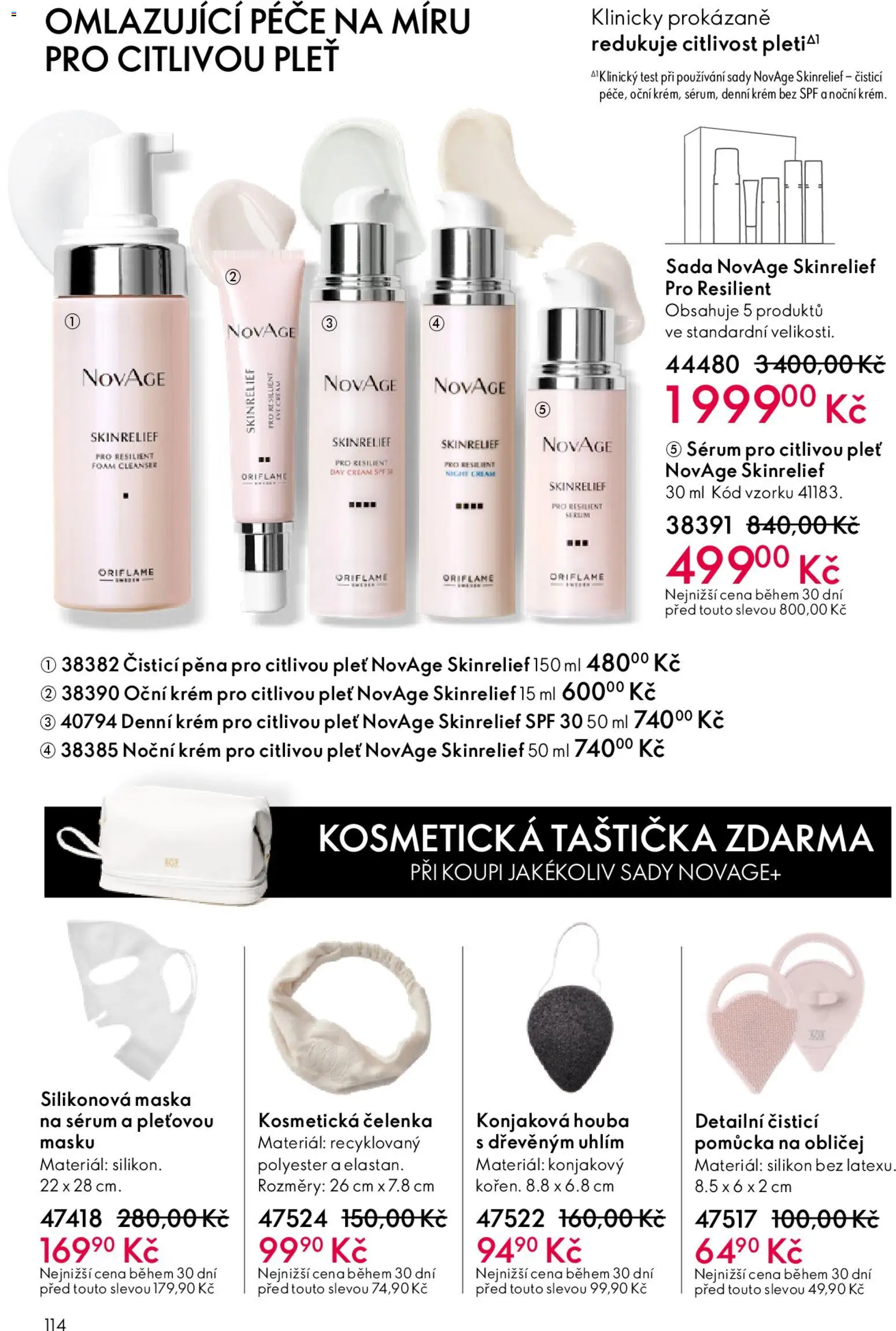 Oriflame katalog č. 04/2026 od 04.03.2026 | Strana: 114 | Produkty: Čelenka, Sérum, Kosmetická čelenka, Kosmetická taštička
