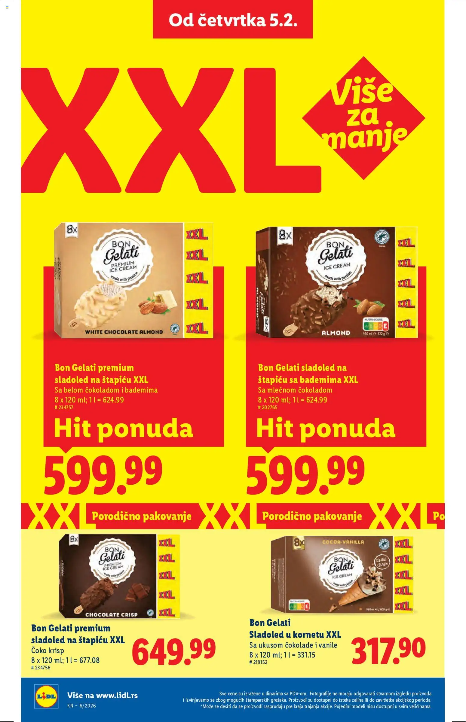 Lidl katalog - važi od 05.02.2026 | Strana: 38 | Proizvode: Sladoled, Pakovanje