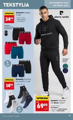 Pogląd oferty "Spodnie dresowe lub bluza męska*, rozm.: M-XXL. Do wyboru: spodnie - 69,90 zł/para, bluza - 79,90 zł/szt." - ważna od 07.03.2026 | Strona: 29