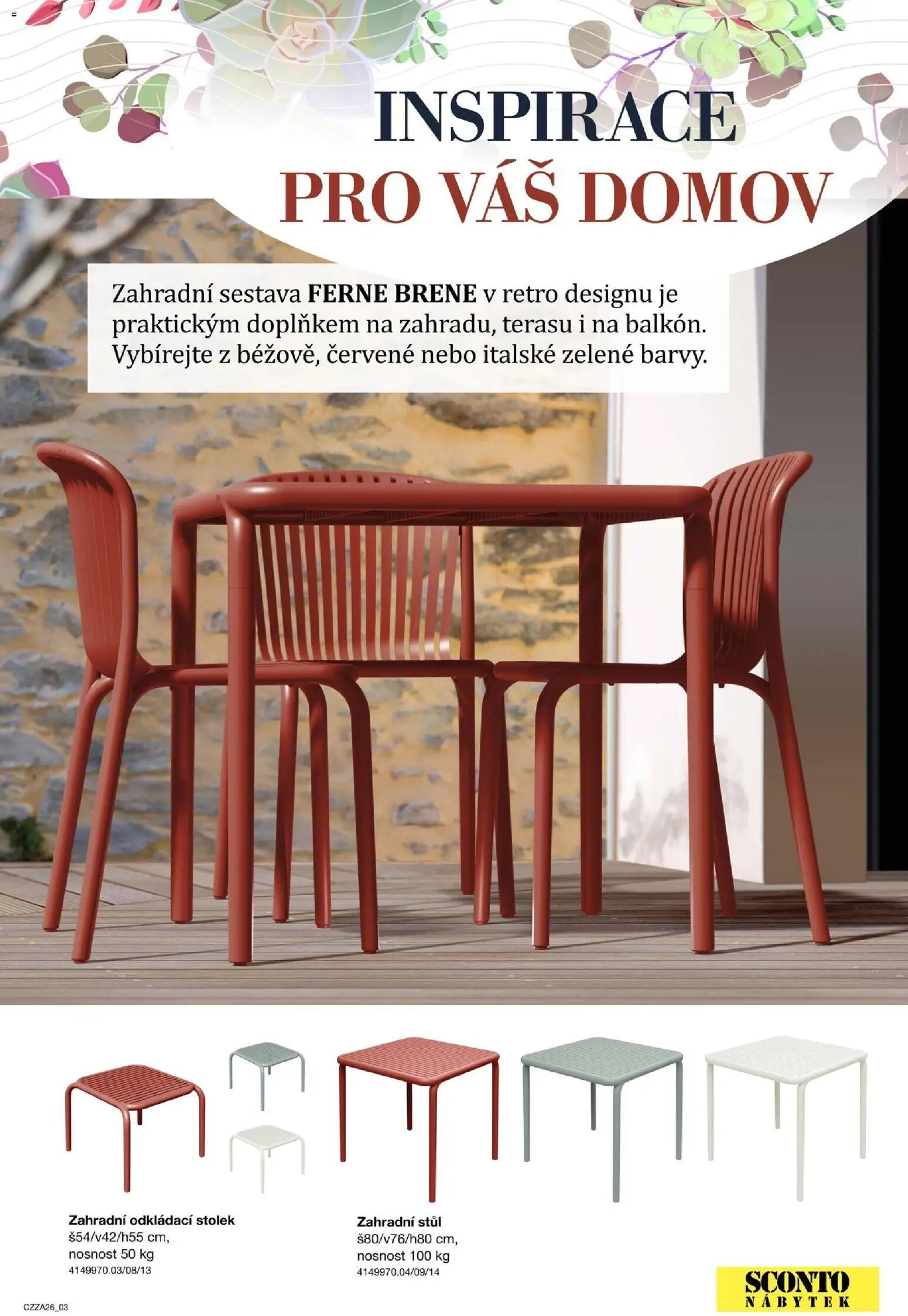 Sconto nábytek katalog - Zahradní speciál od 01.01.2026 | Strana: 3 | Produkty: Odkládací stolek, Nábytek, Stolek, Stůl