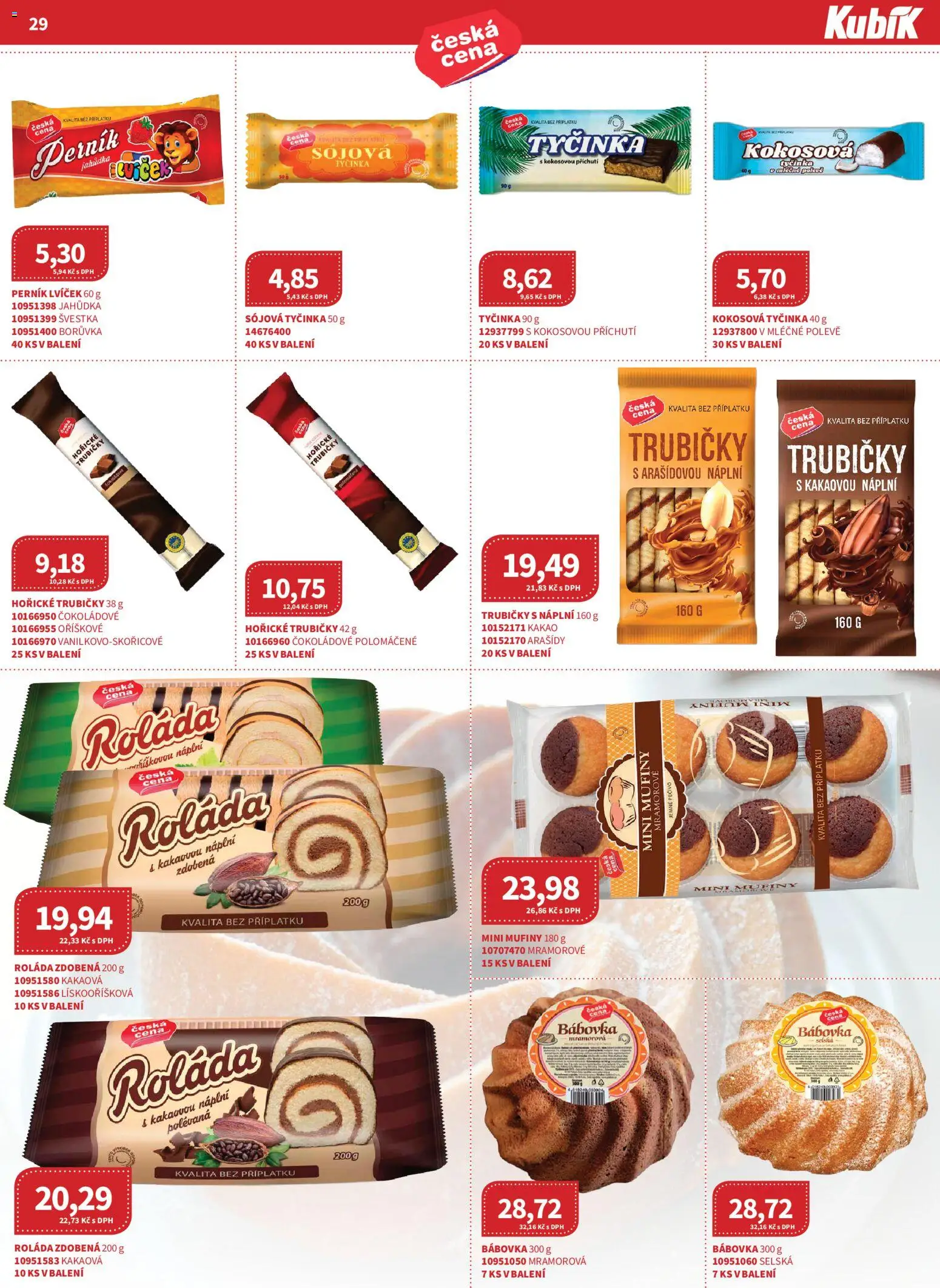 Kubík leták - Velkoobchod 11/2025 od 01.11.2025 | Strana: 29 | Produkty: Perník, Bábovka, Pečivo, Kakao