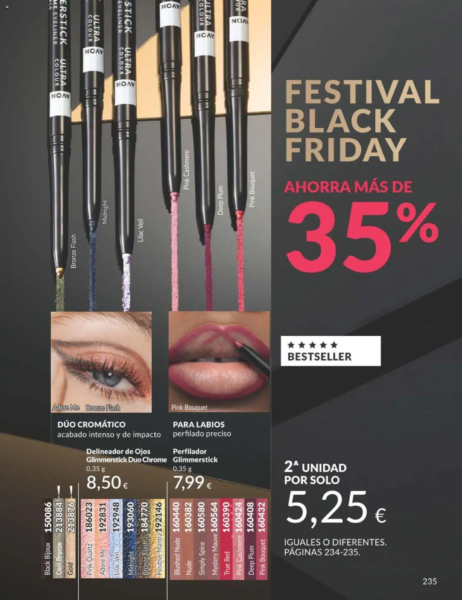 Catálogo AVON campaña 11 Black Friday │ válido desde el 01.11.2025 | Página: 235 | Productos: Delineador de ojos, Delineador