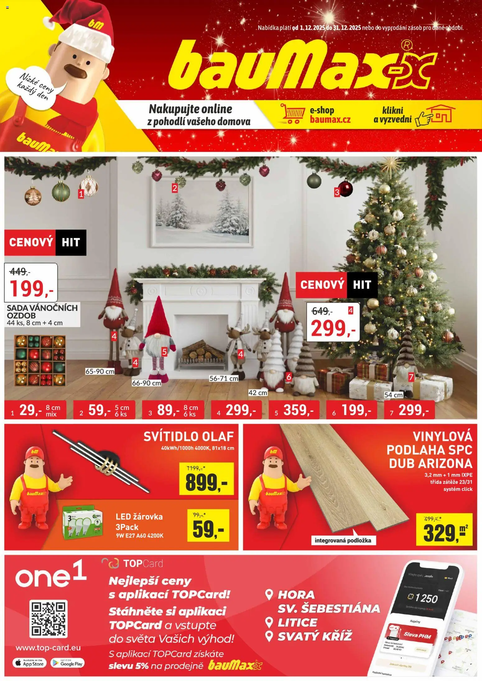 BAUMAX leták - Cheb, Otvice, Plzeň od 01.12.2025 | Strana: 1 | Produkty: LED