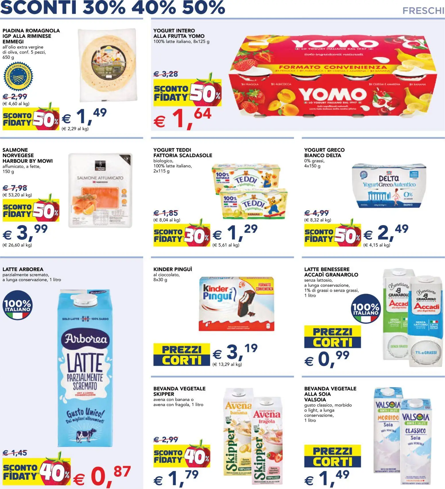 Volantino Esselunga S del 23.04.2026 | Pagina: 3 | Prodotti: Salmone affumicato, Yogurt, Salmone, Piadina