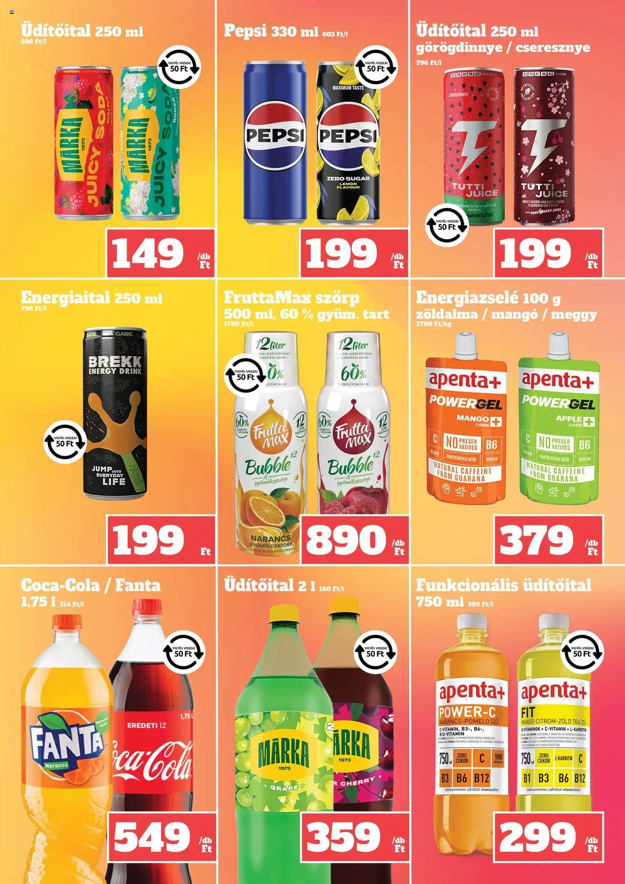 Family Diszkont akciós ujság - amely érvényes a következő dátumtól: 09.10.2025 | Oldal: 19 | Termékek: Málna, Pepsi, Fanta, Cseresznye