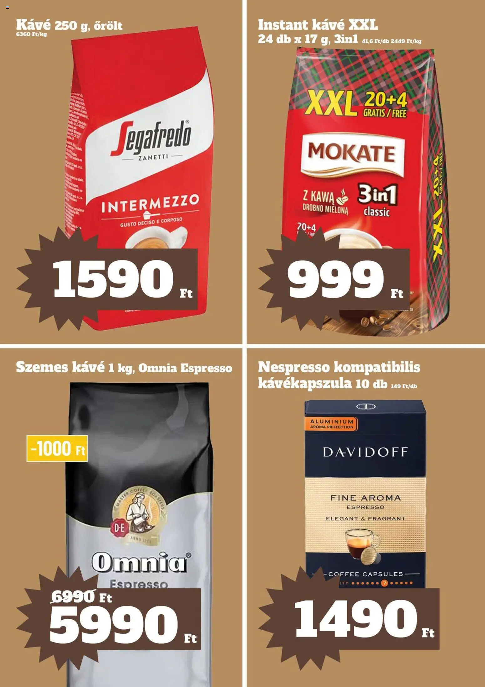 Family Diszkont akciós ujság - amely érvényes a következő dátumtól: 08.01.2026 | Oldal: 14 | Termékek: Kávékapszula, Kávé, Szemes kávé, Instant kávé