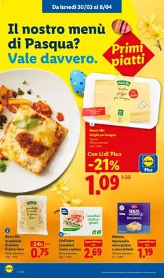 Anteprima del volantino Nonna Mia Orecchiette di semola di grano duro, 500 g confezione valido a partire dal 30.03.2026 | Pagina: 8