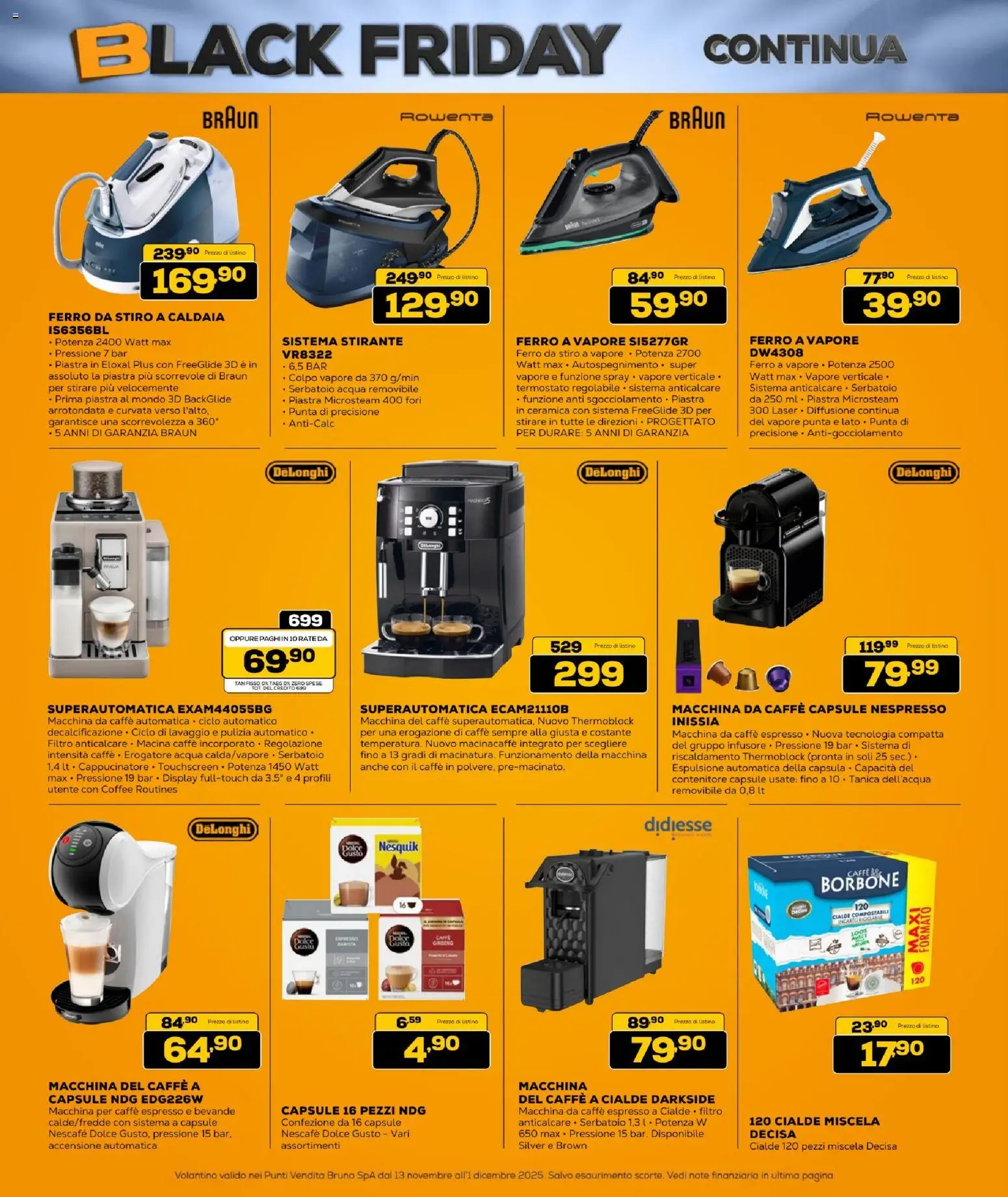 Volantino BRUNO del 13.11.2025 | Pagina: 33 | Prodotti: Caffè, Anticalcare, Tanica, Contenitore