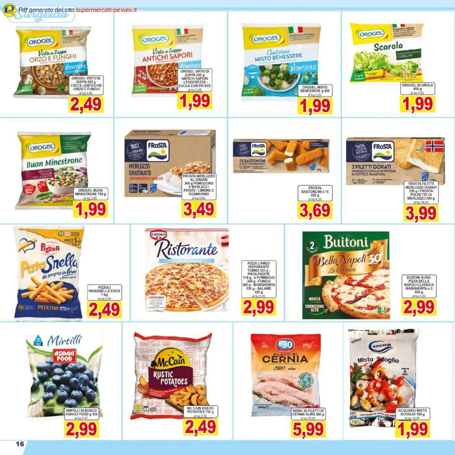 Volantino Pewex del 07.01.2026 | Pagina: 16 | Prodotti: Rosmarino, Ceci, Lenticchie, Zucca