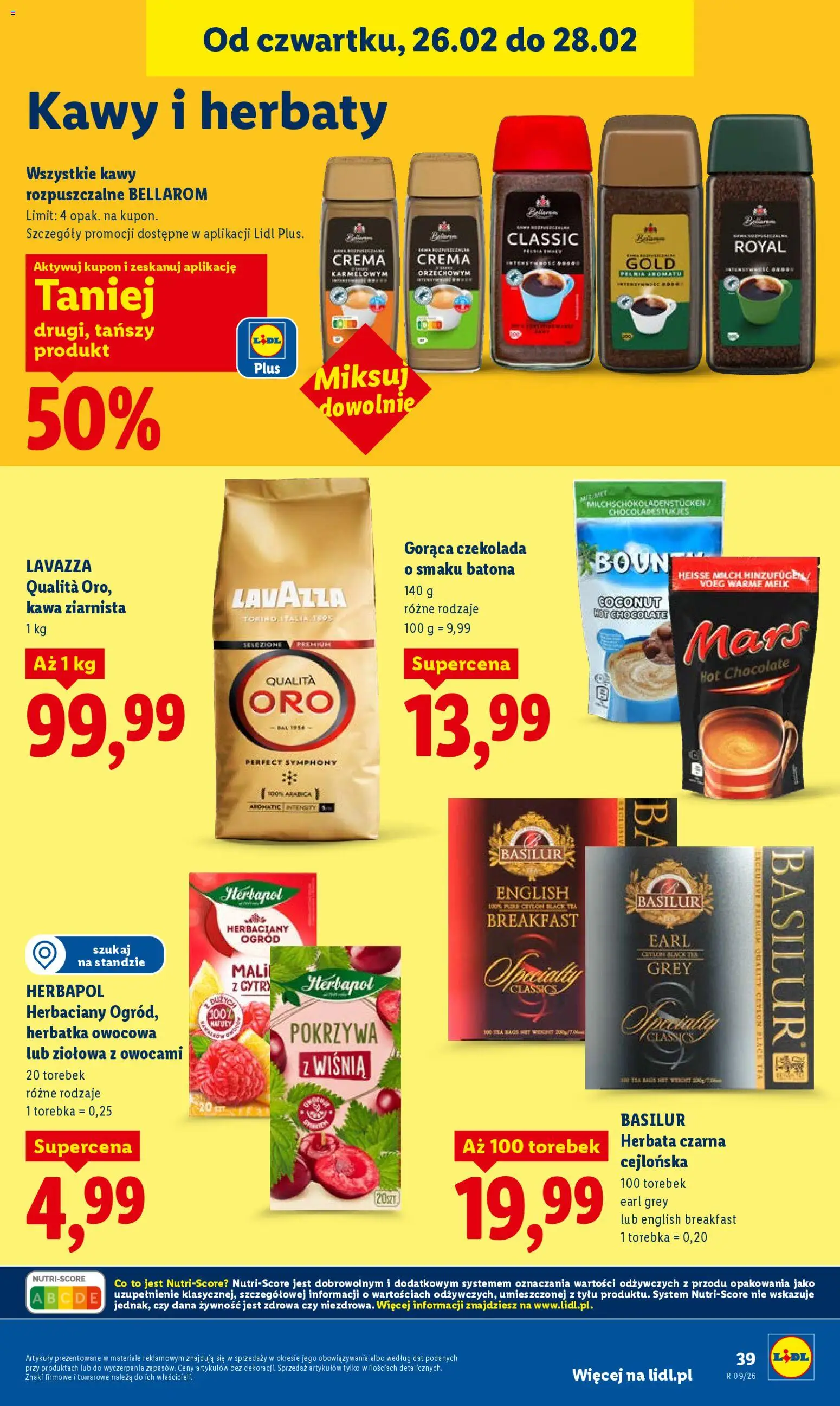 Lidl Polsko leták od 26.02.2026 | Strana: 39 | Produkty: Lavazza, Crema, Bellarom