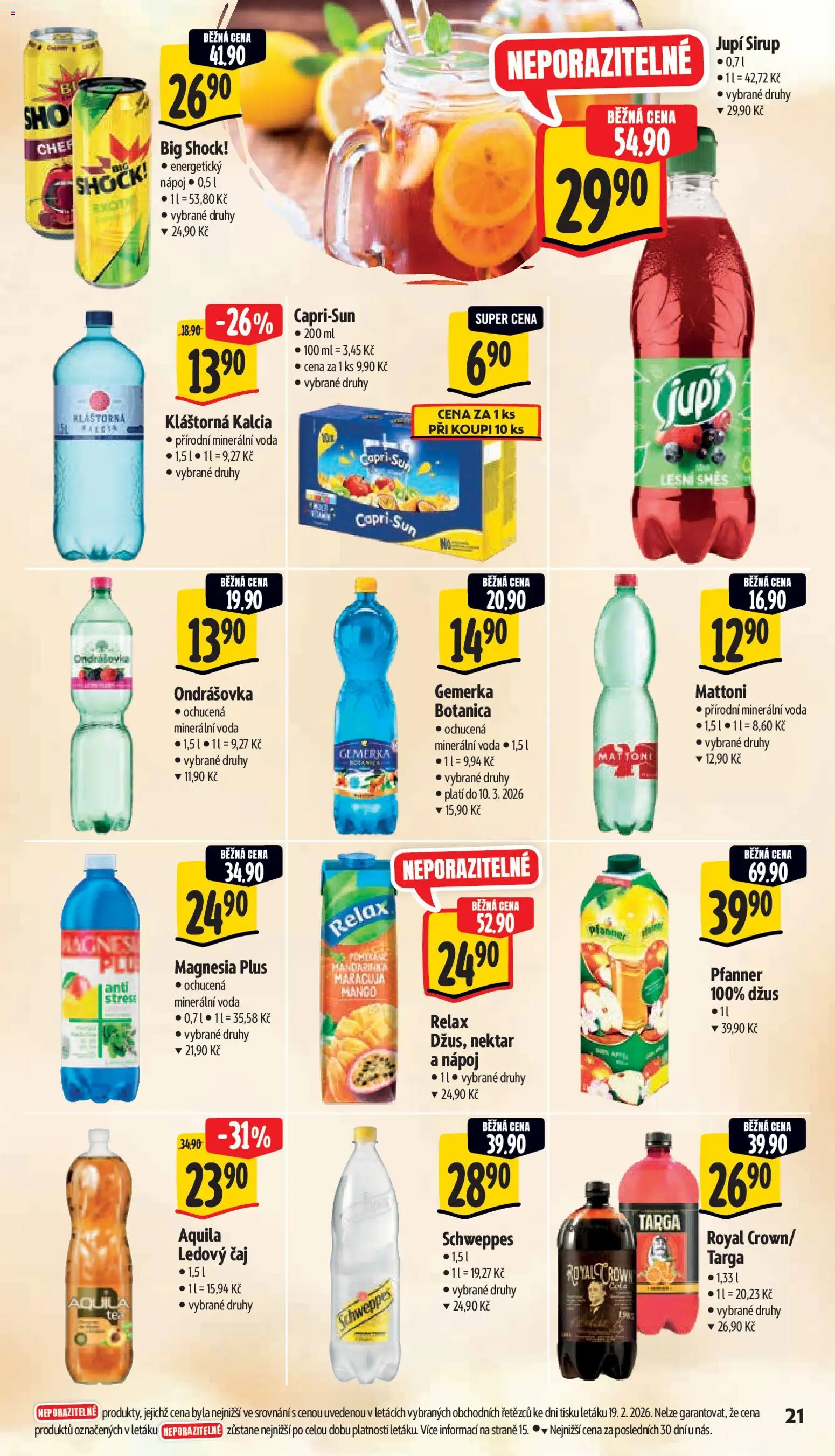 Albert leták - Supermarket od 25.02.2026 | Strana: 29 | Produkty: Mango, Džus, Kláštorná kalcia, Big Shock