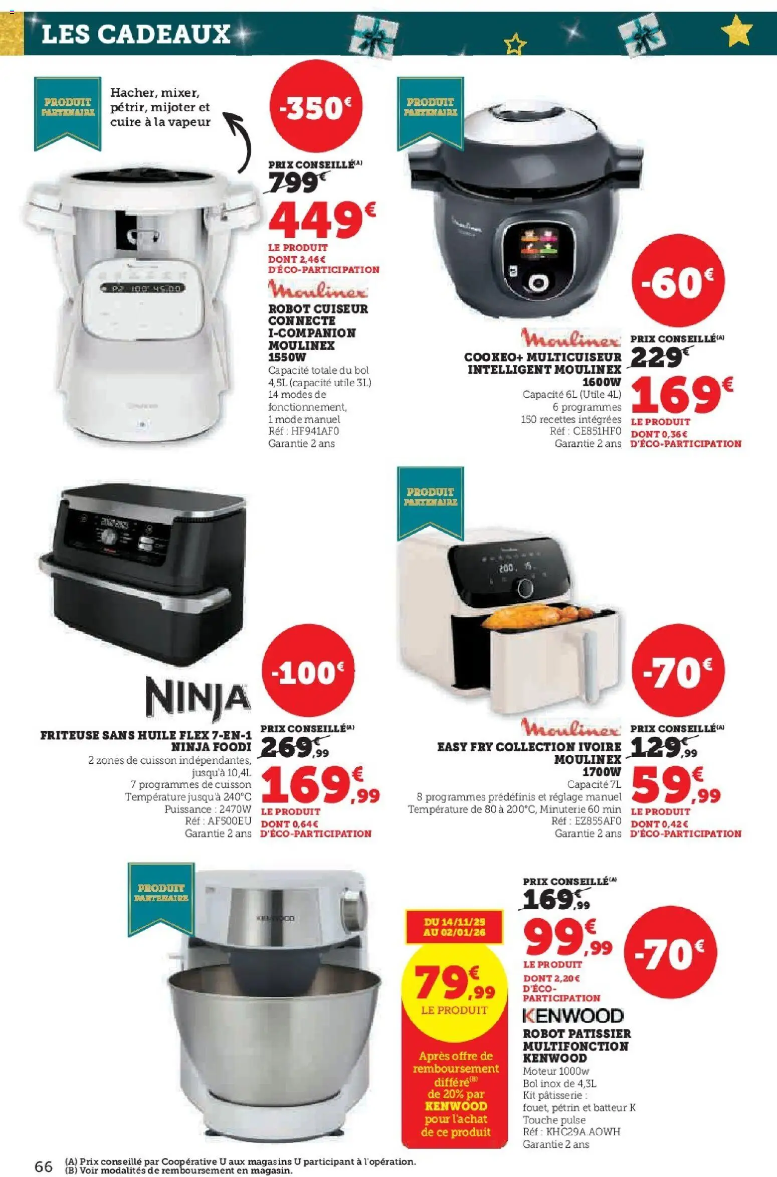 {H1} | Page: 66 | Produits: Ninja foodi, Bol, Robot pâtissier, Multicuiseur