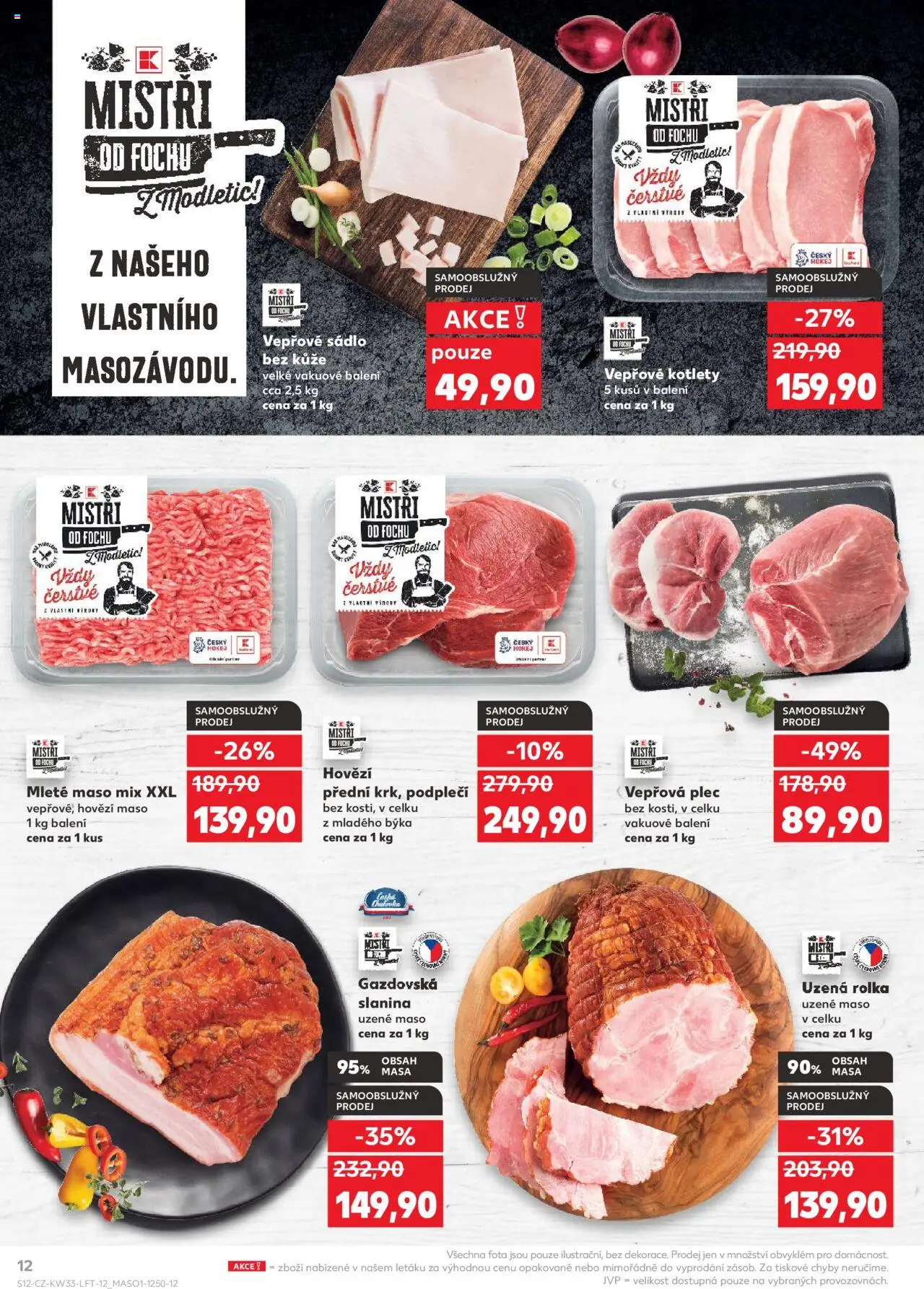 Kaufland leták - Kolín od 13.08.2025 | Strana: 12 | Produkty: Hovězí maso, Maso, Vepřová plec, Hovězí mleté maso