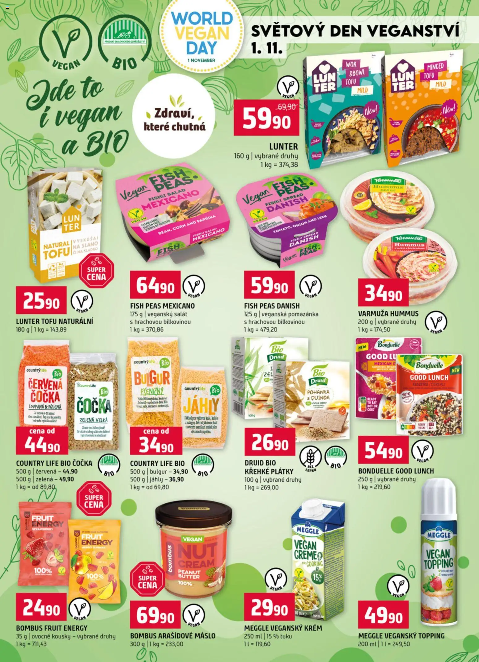 Terno leták - Bechyně, České Budějovice, Hradec Králové, Olomouc, Třeboň, Trhové Sviny, Týn nad Vltavou od 29.10.2025 | Strana: 7 | Produkty: Vegan, Salát, Pohanka, Pomazánka