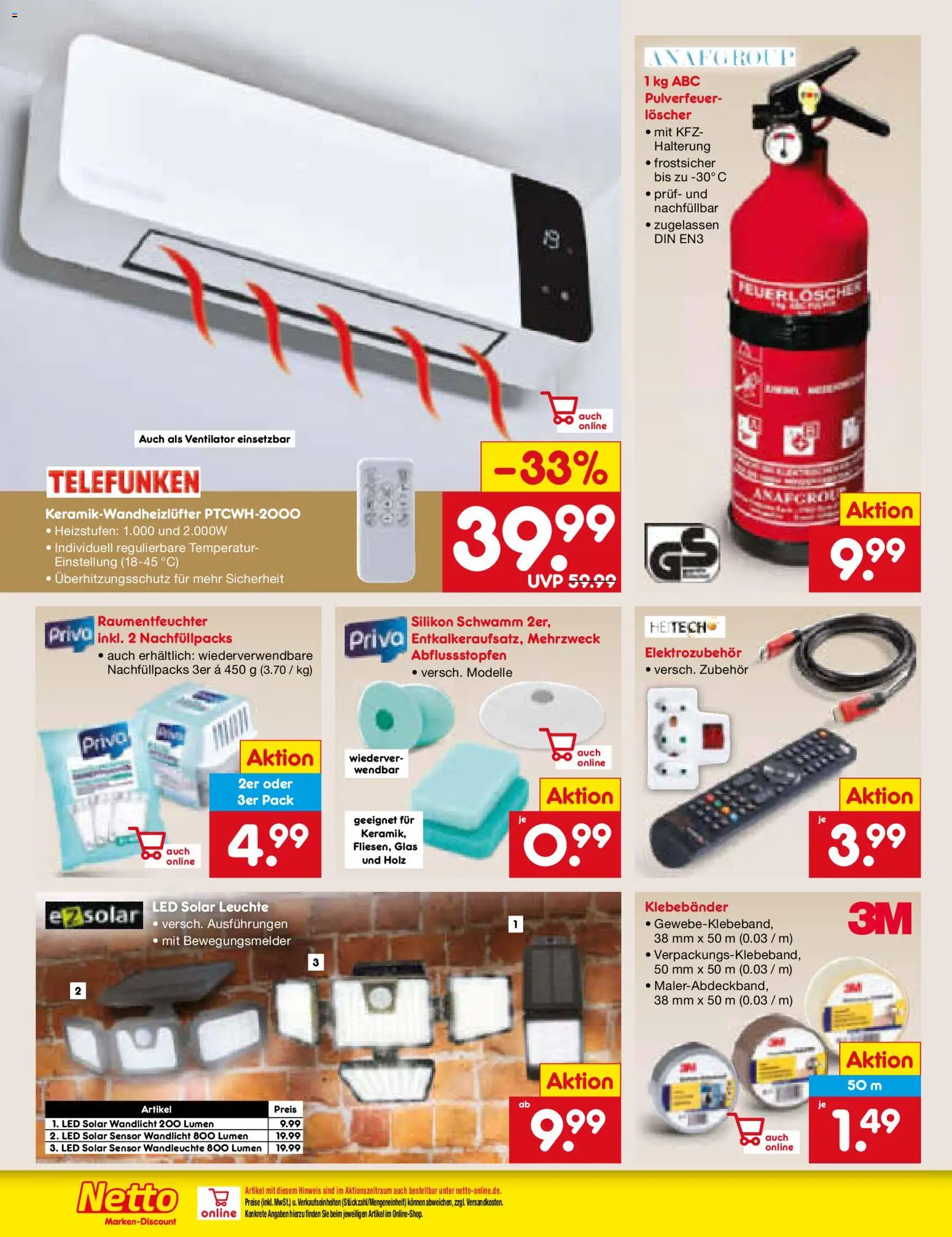Netto Marken-Discount Prospekt 	 – gültig ab 27.10.2025 | Seite: 28 | Produkte: Ventilator, Wandleuchte