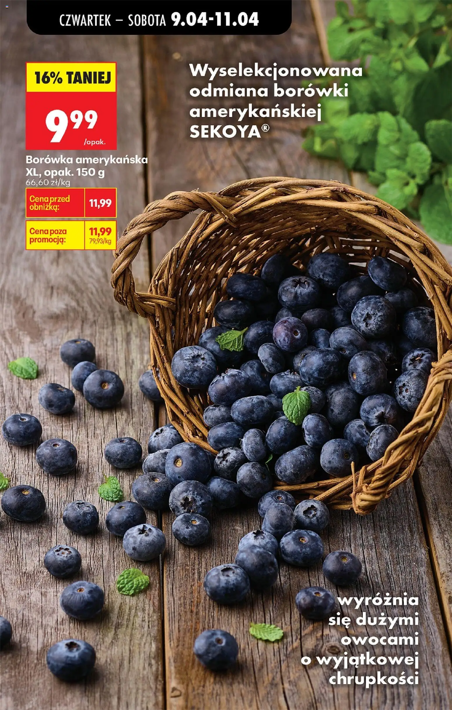 Biedronka gazetka od czwartku od 09.04.2026 | Strona: 57 | Produkty: Borówka amerykańska