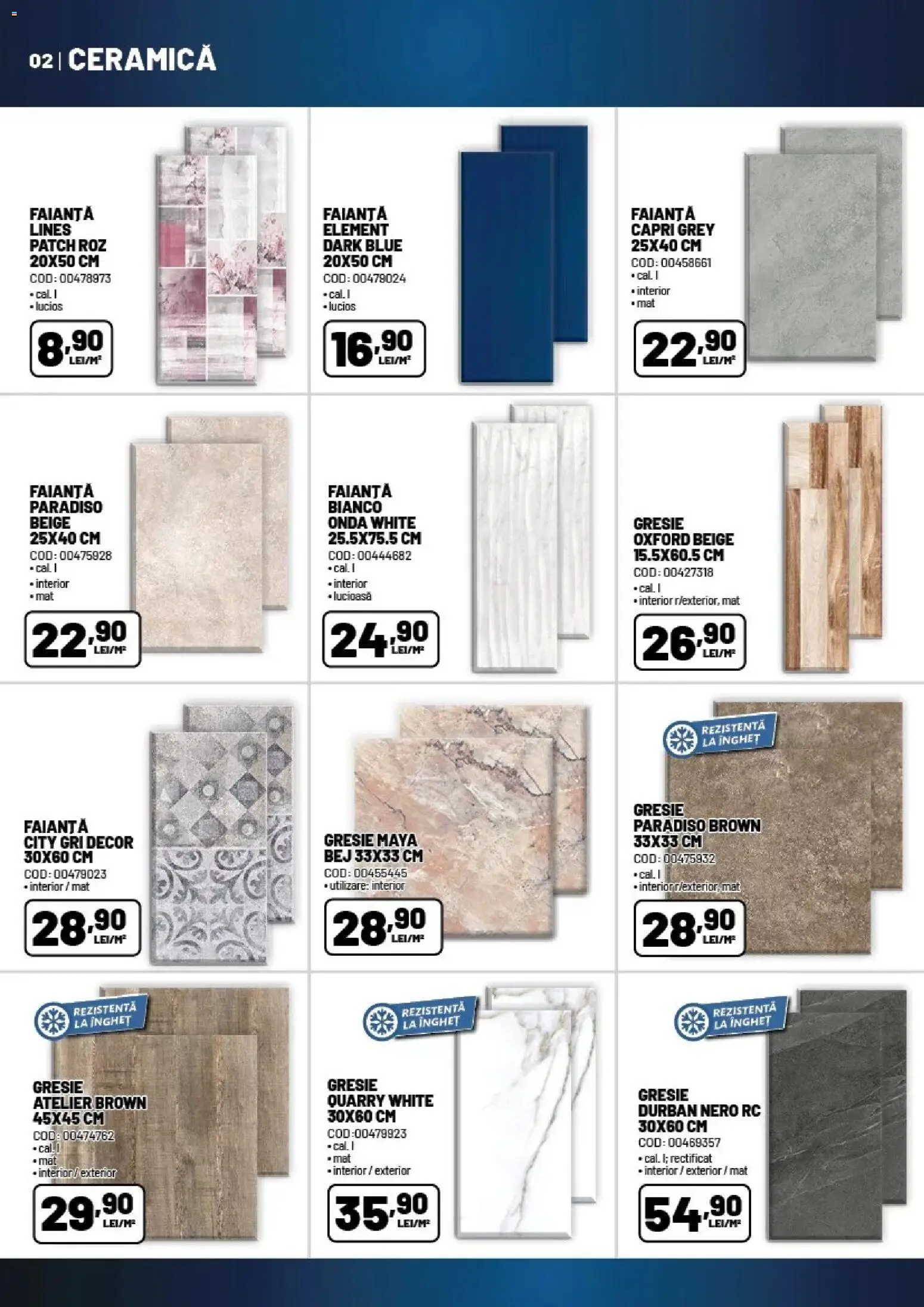 Noul catalog Ambient – valabil de la 16.04.2026 | Pagină: 2 | Produse: Faianță, Gresie