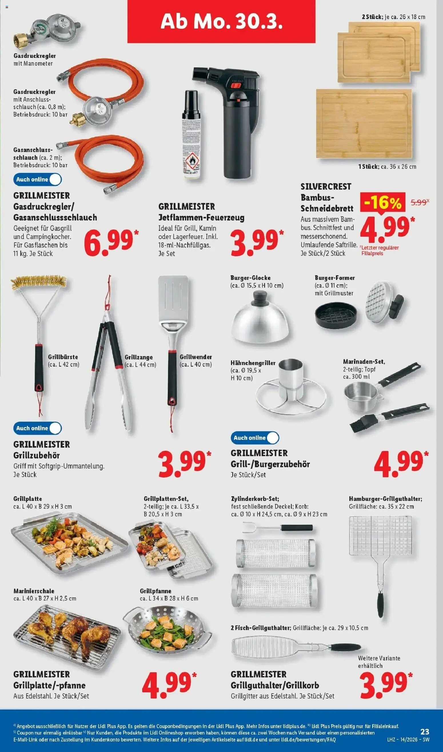 Lidl Prospekt Mühlacker – gültig ab 30.03.2026 | Seite: 45 | Produkte: Manometer, Kamin, Korb