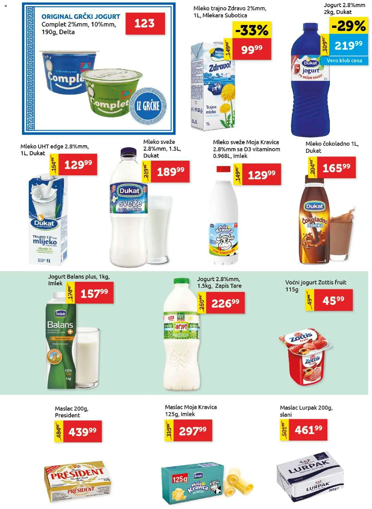 SuperVERO katalog - važi od 27.11.2025 | Strana: 6 | Proizvode: Maslac, Grčki jogurt, Moja kravica, Mleko